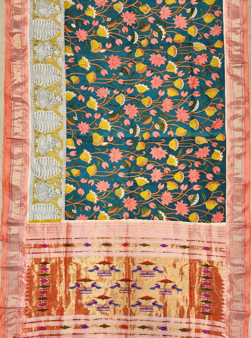 Kalamkari Paithani Saree