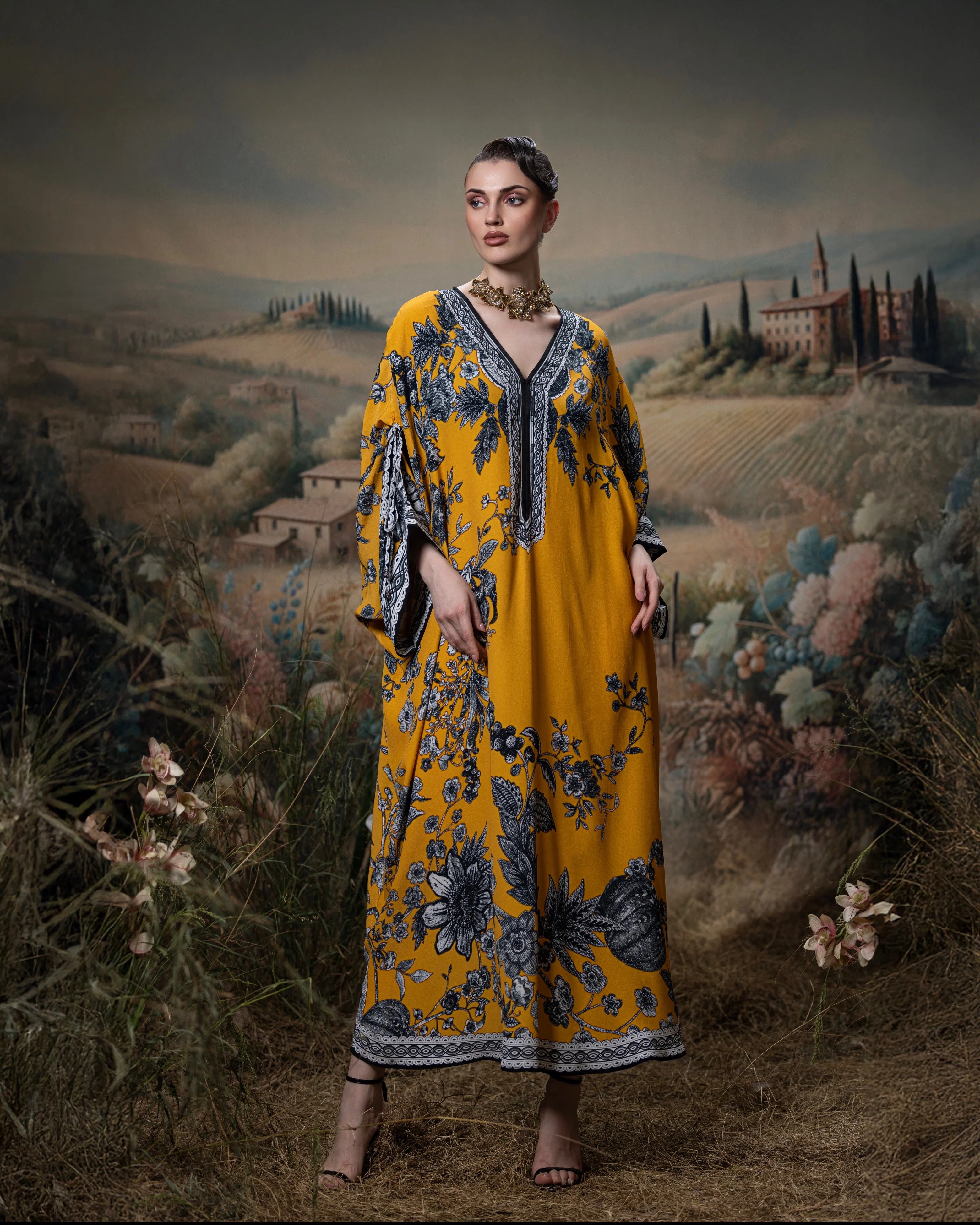 Florence Cecil Yellow Black Set