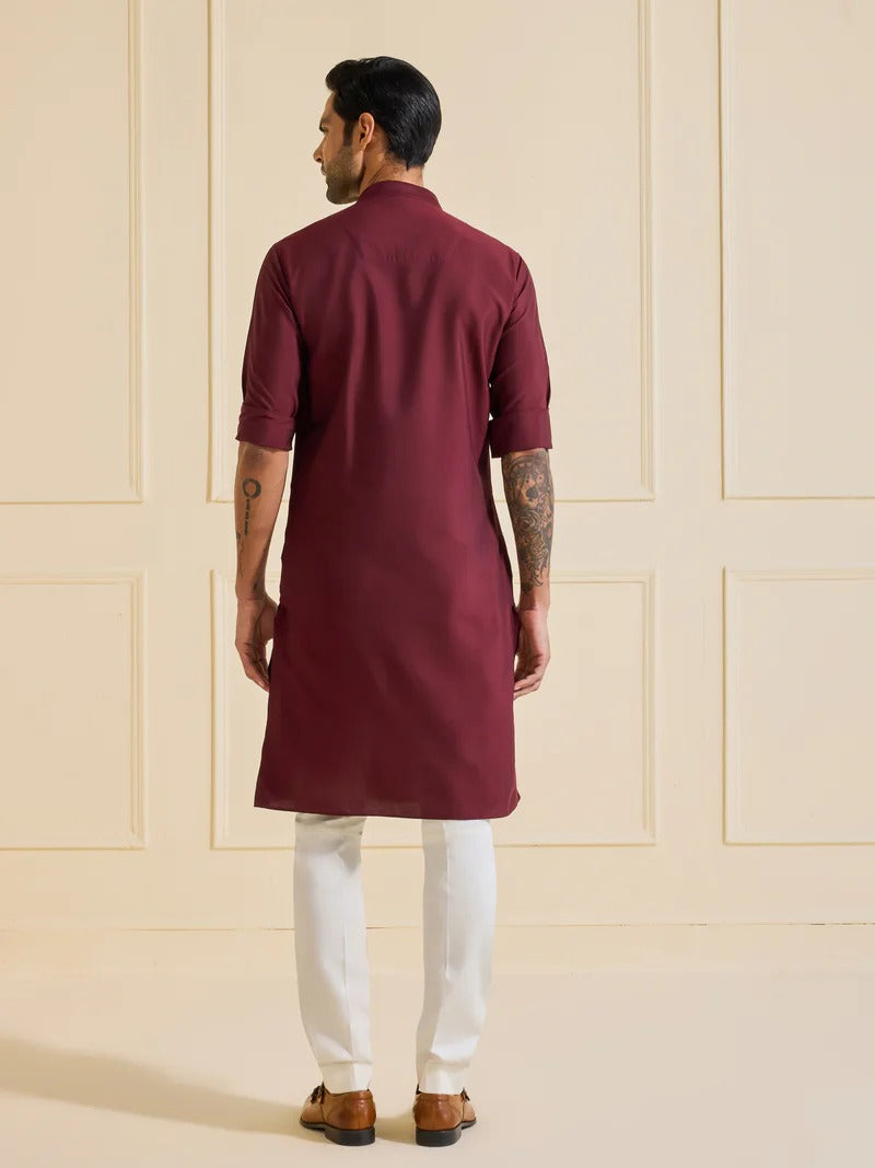 The Maroon Reverie Kurta