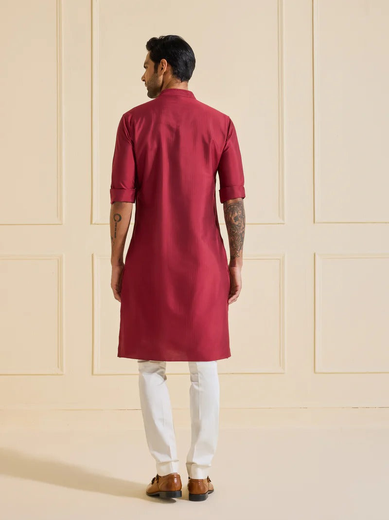 The Discerning Maroon Majesty Kurta