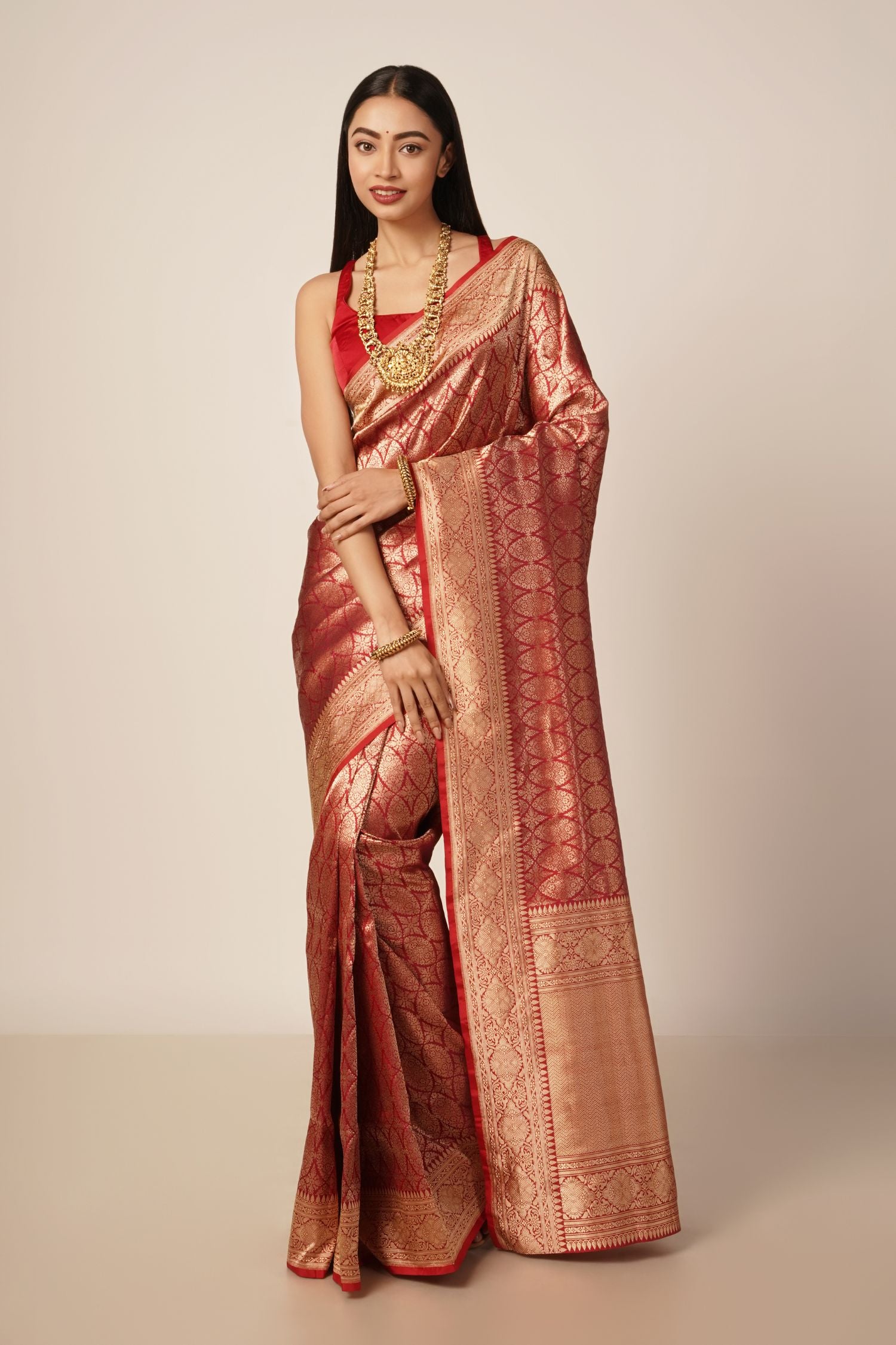 Arpita Red Benarasi Saree