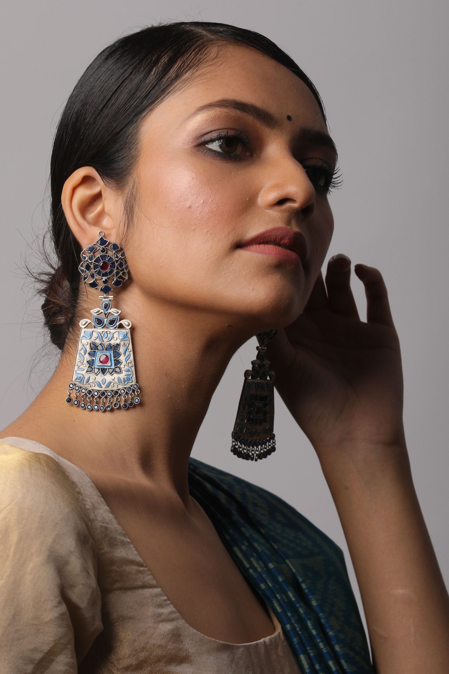 Silver Amrapali Earrings
