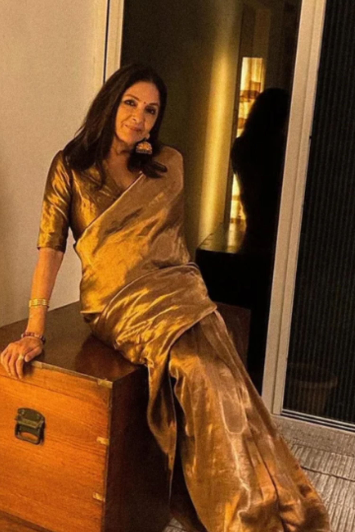 Neena Gupta Tissue Chanderi Saree