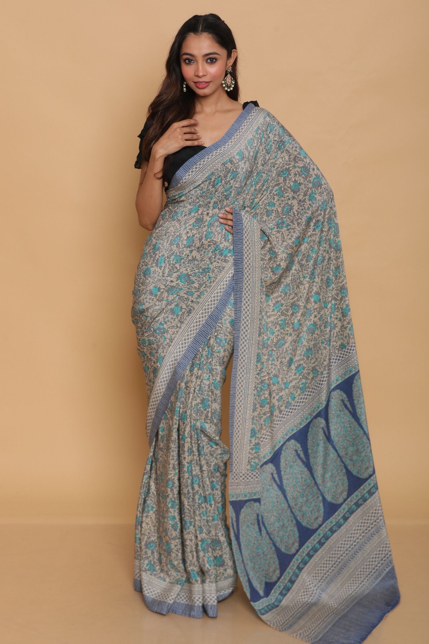 Printed Crepe Silk Saree