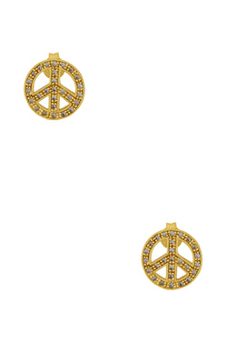 Gold Plated Peace Studs