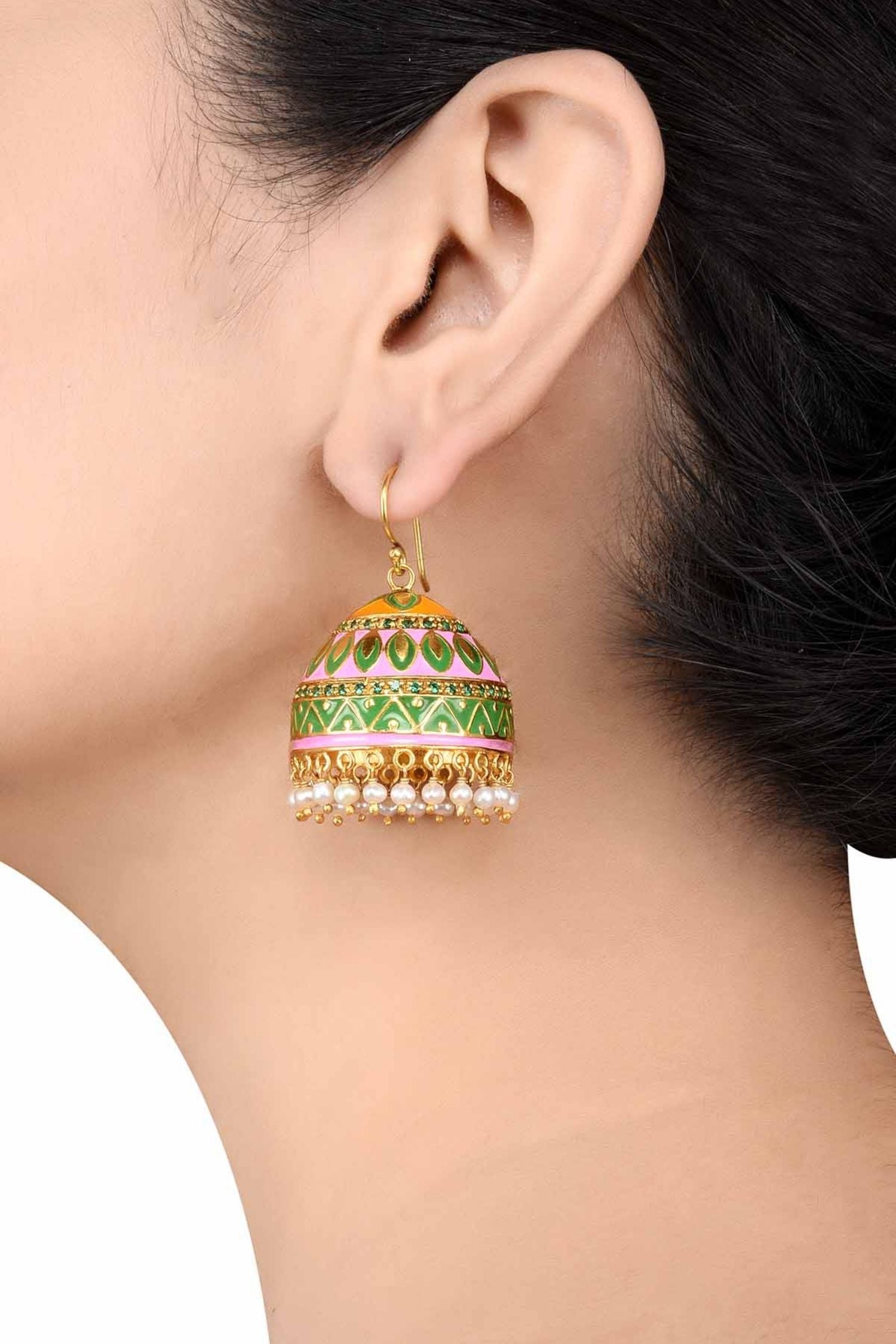 Alpana Silver Jhumki Earrings