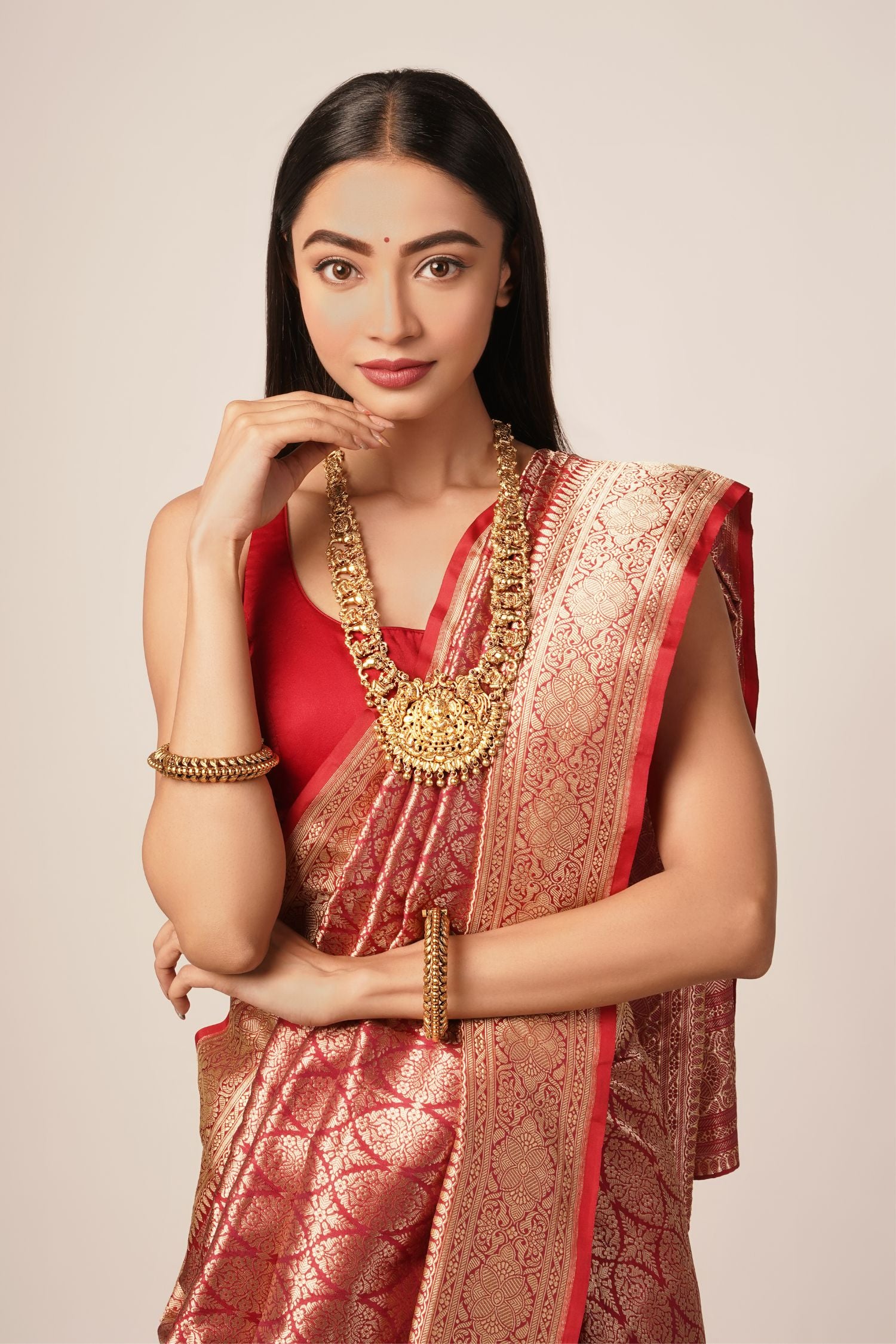 Arpita Red Benarasi Saree