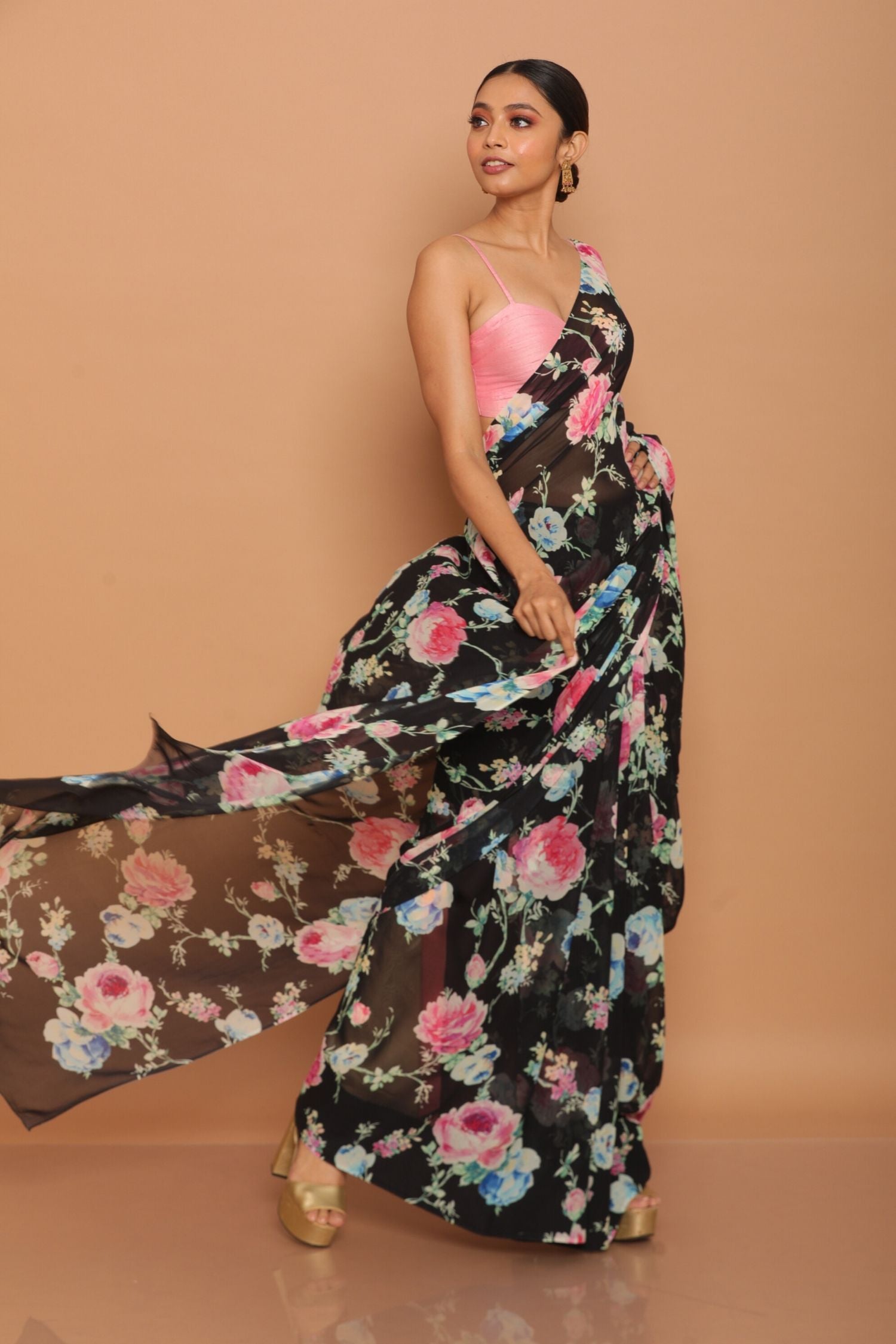 Printed Georgette Saree