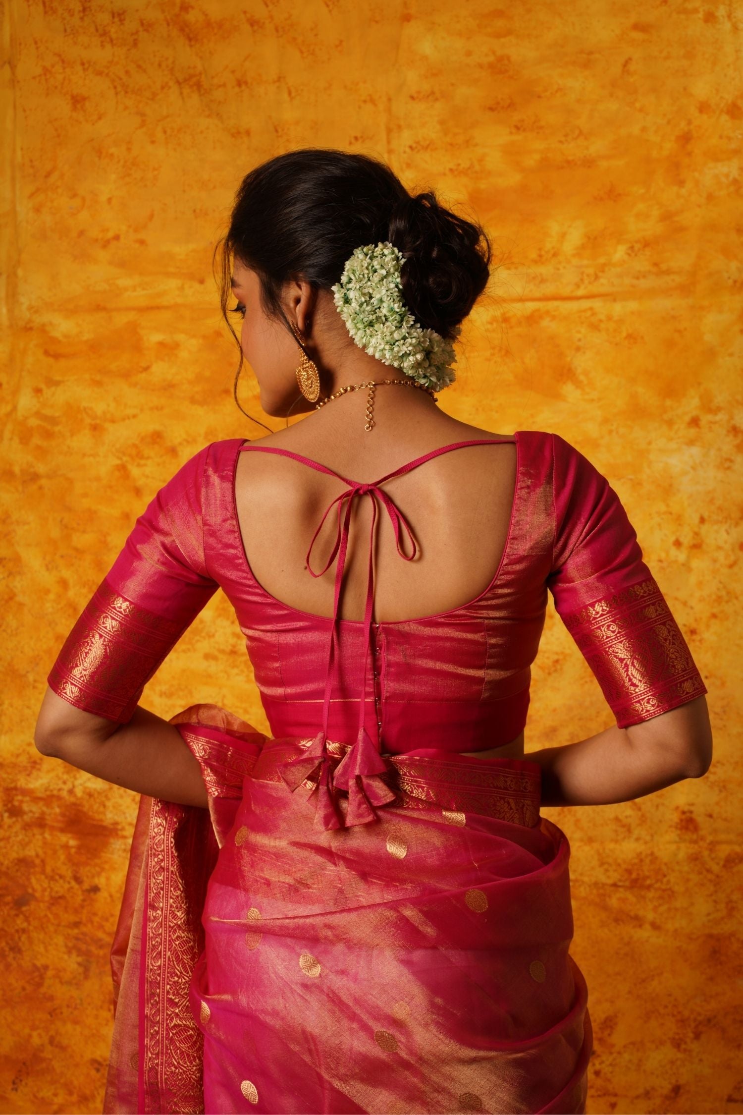 Pink Chanderi Saree