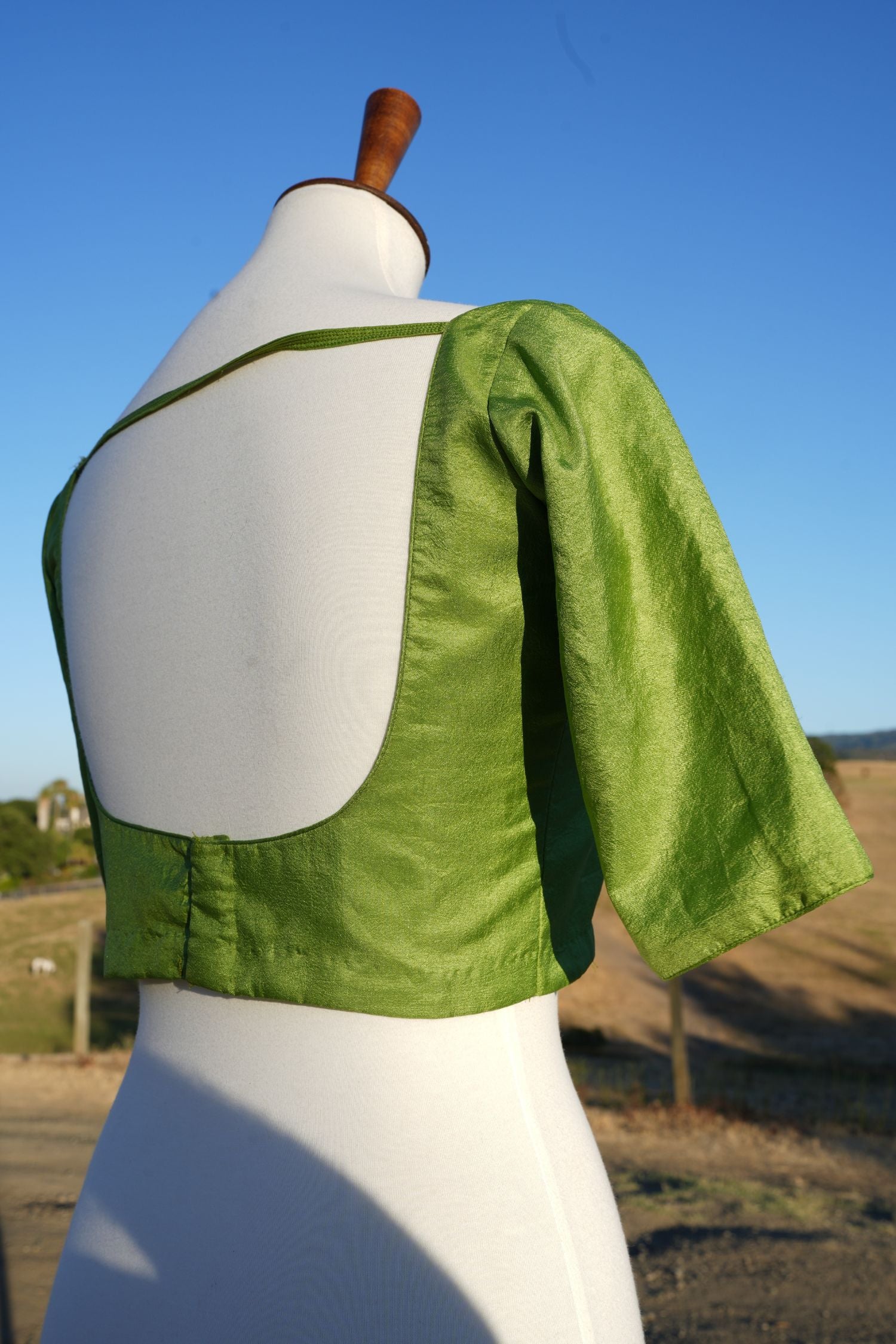 Green Silk Blouse