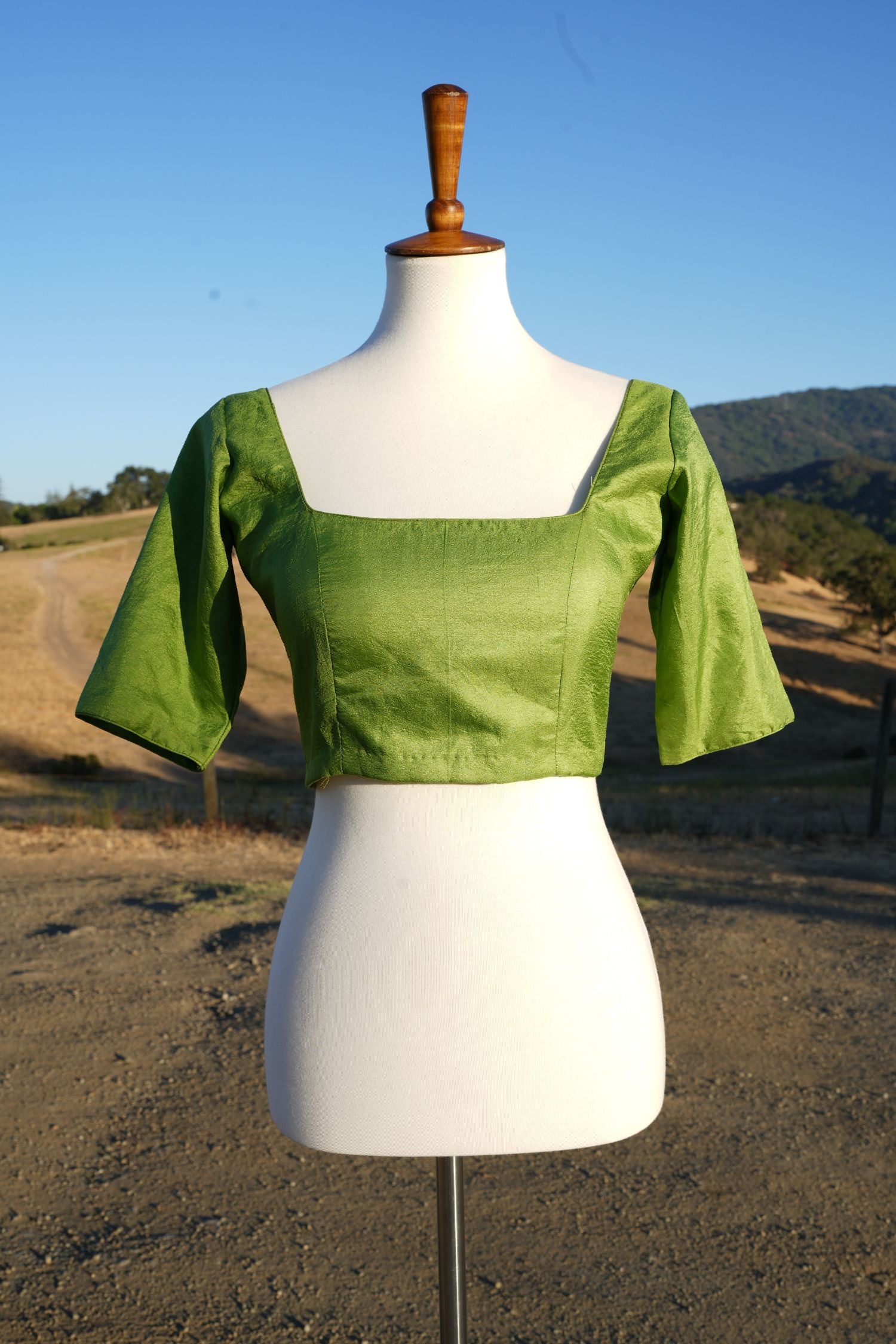 Green Silk Blouse
