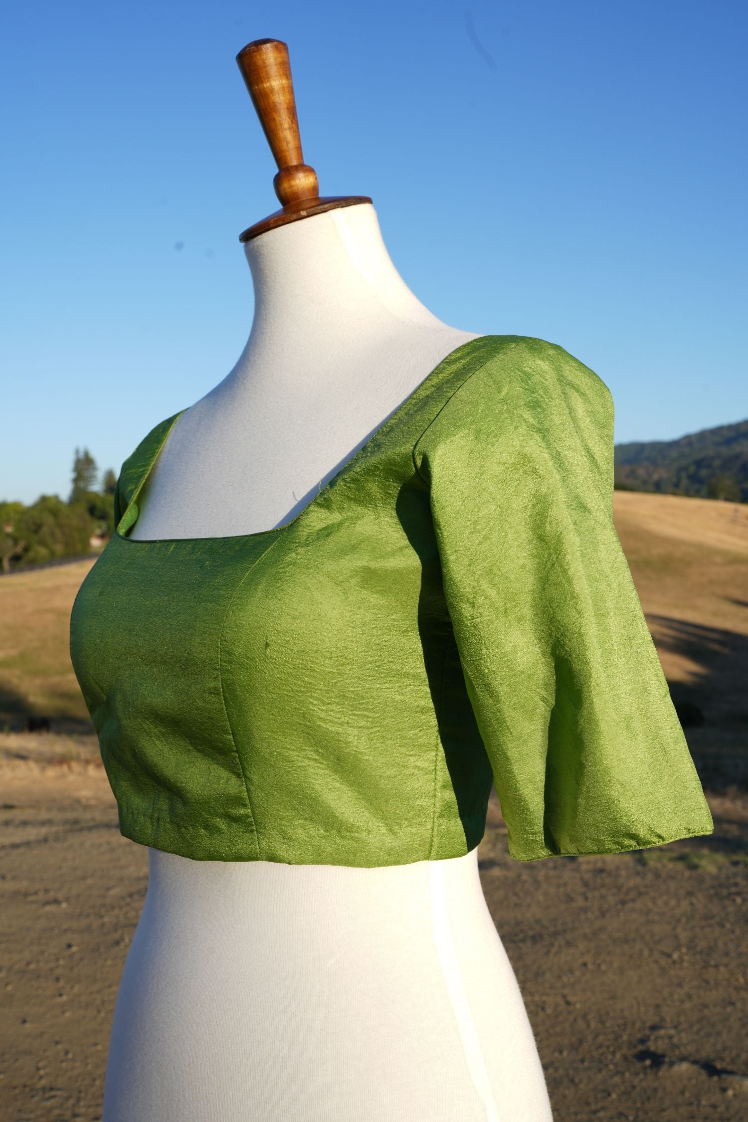 Green Silk Blouse