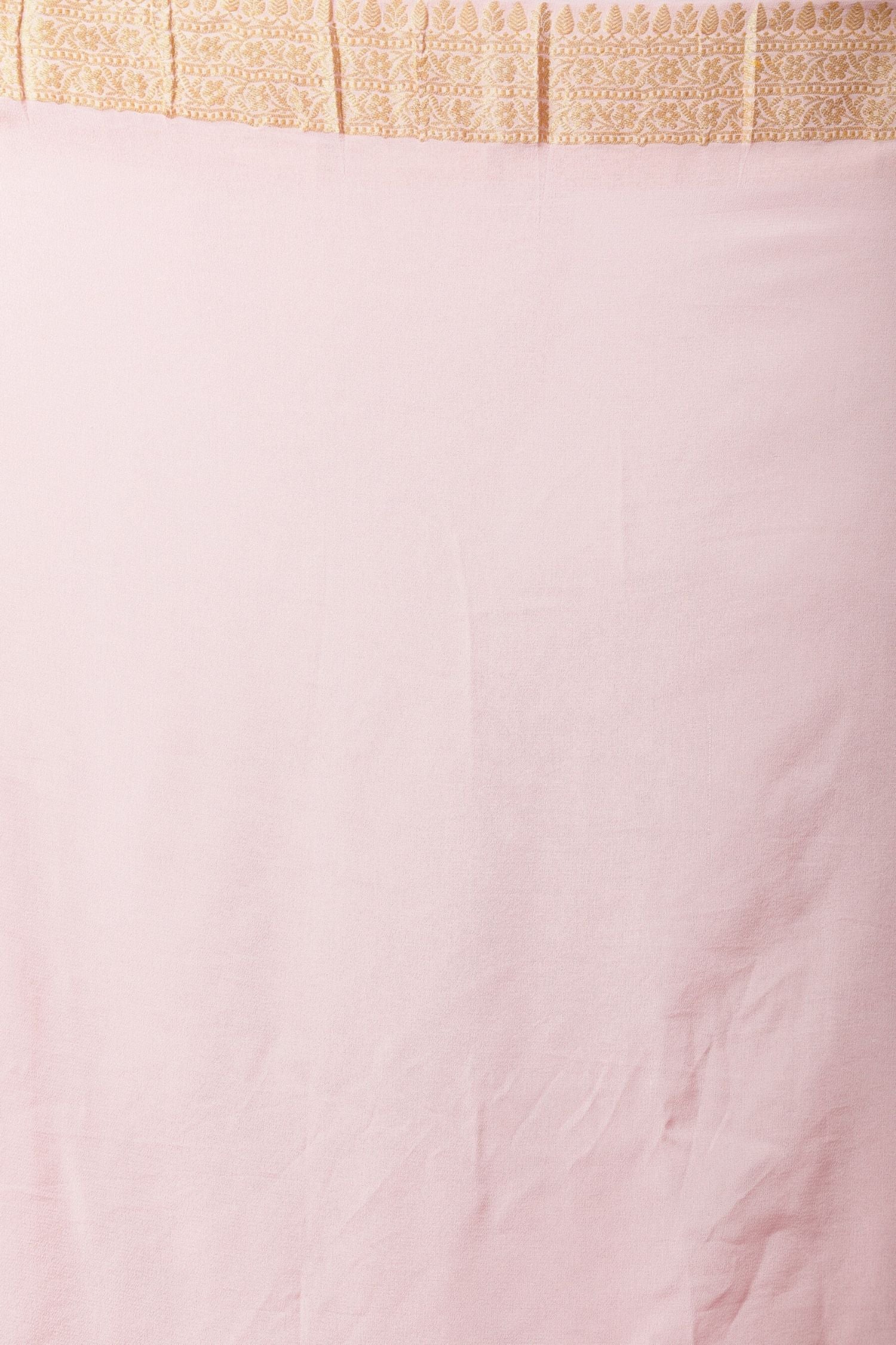 Blush pink Benarasi Georgette Saree