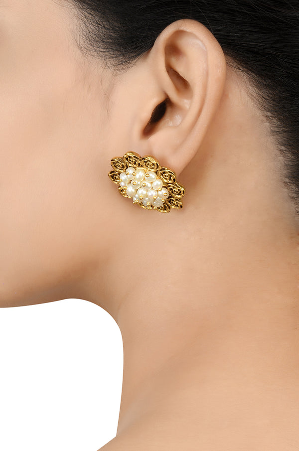 Silver Gold Plated Swara Earrings