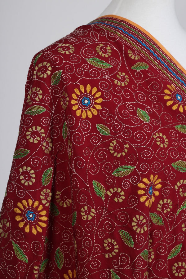 Hand embroidered Kantha stole