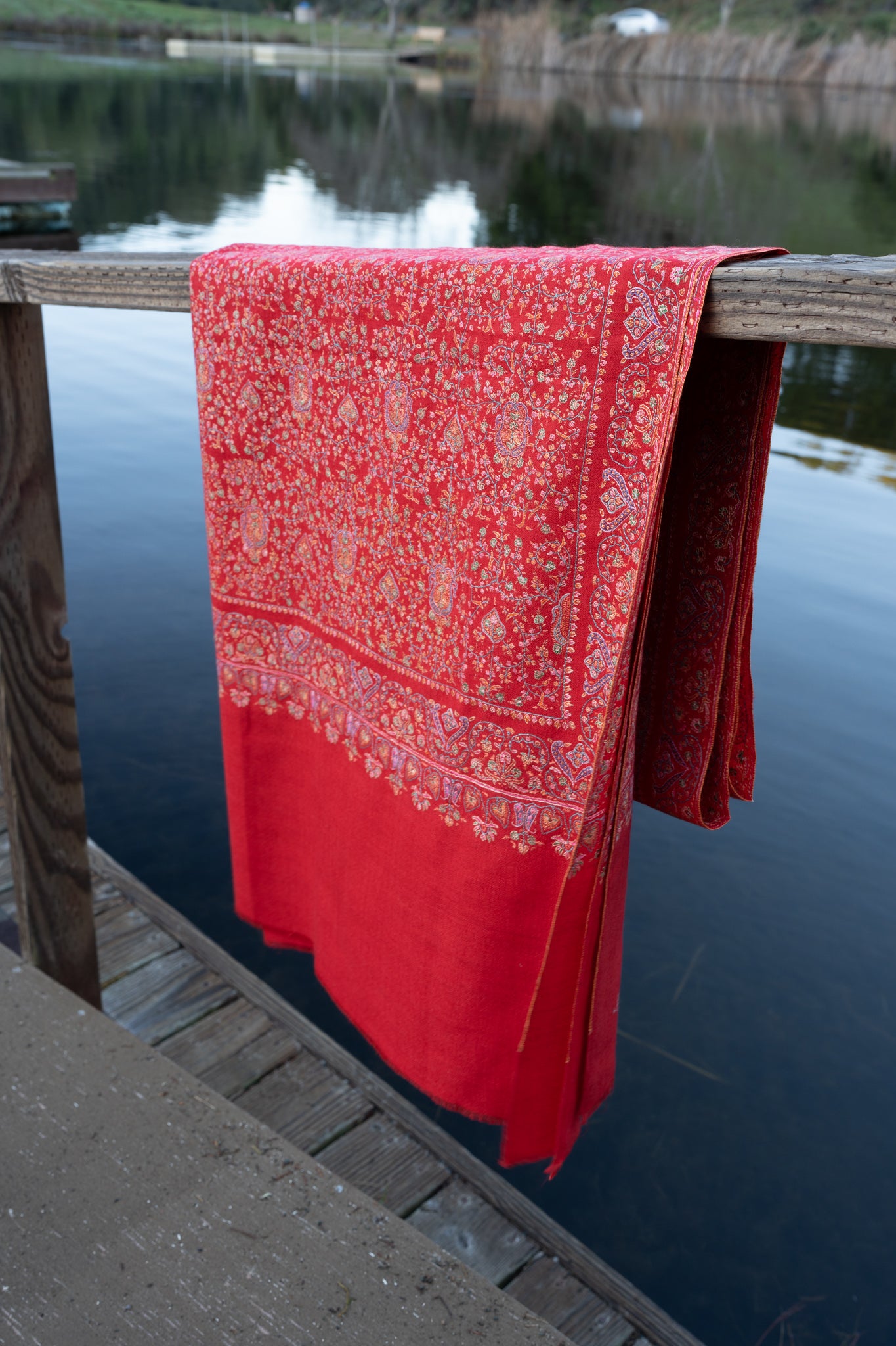 Red Masterpiece Pashmina Shawl