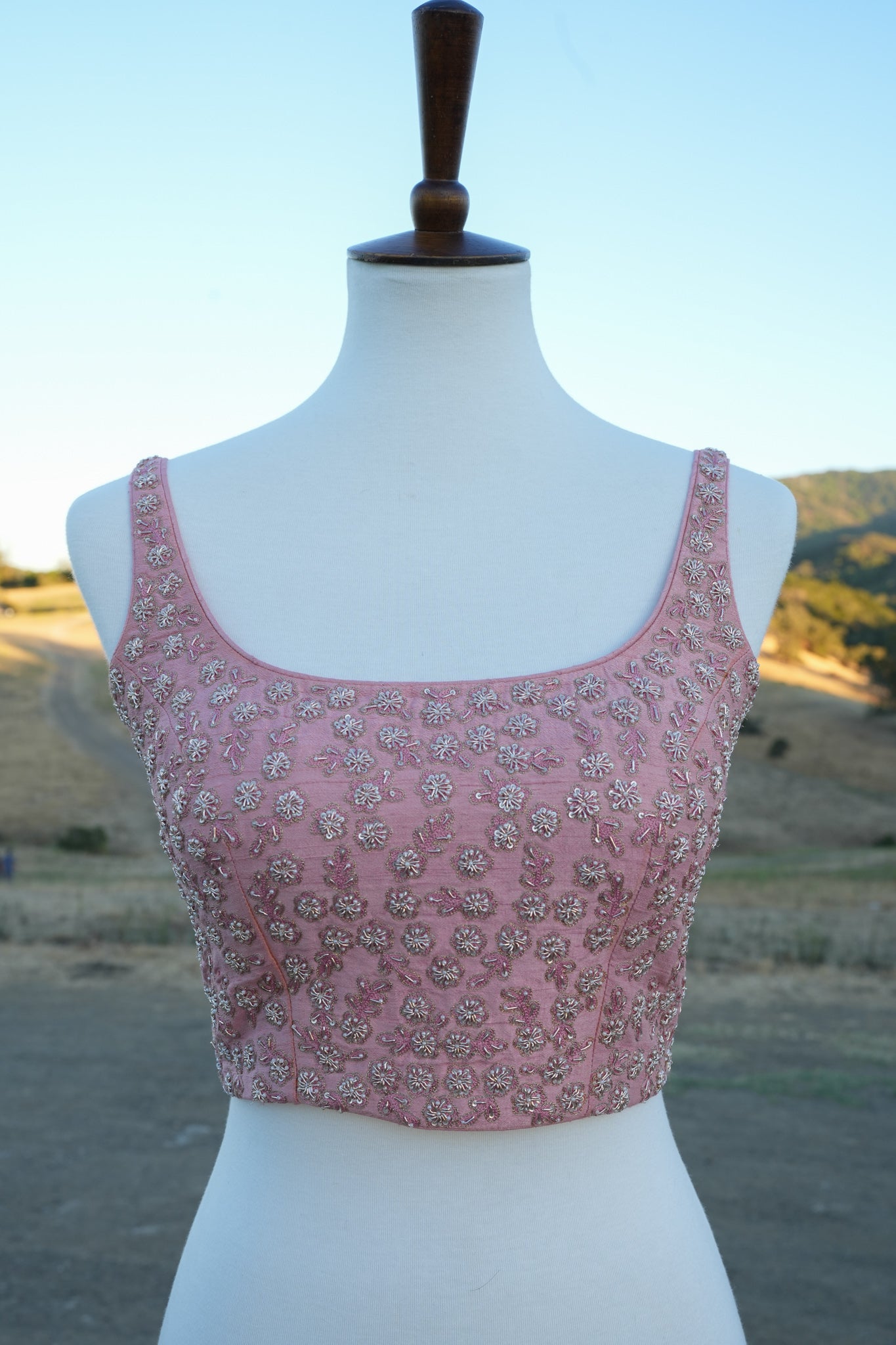 Peach Embroidered Blouse