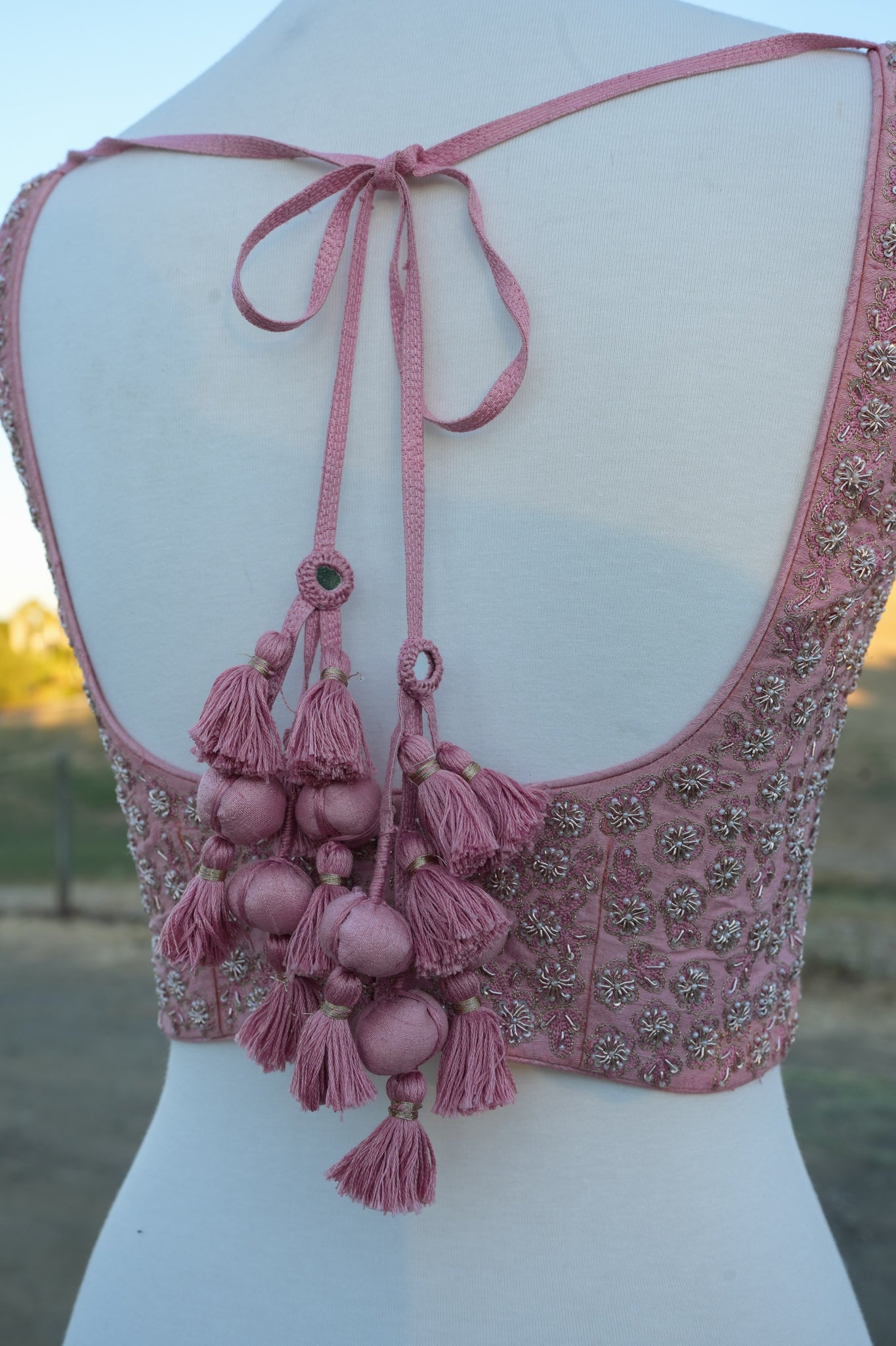 Peach Embroidered Blouse