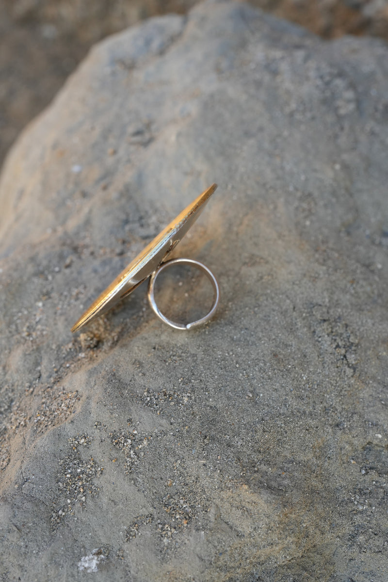Silver Gold Plated Ring