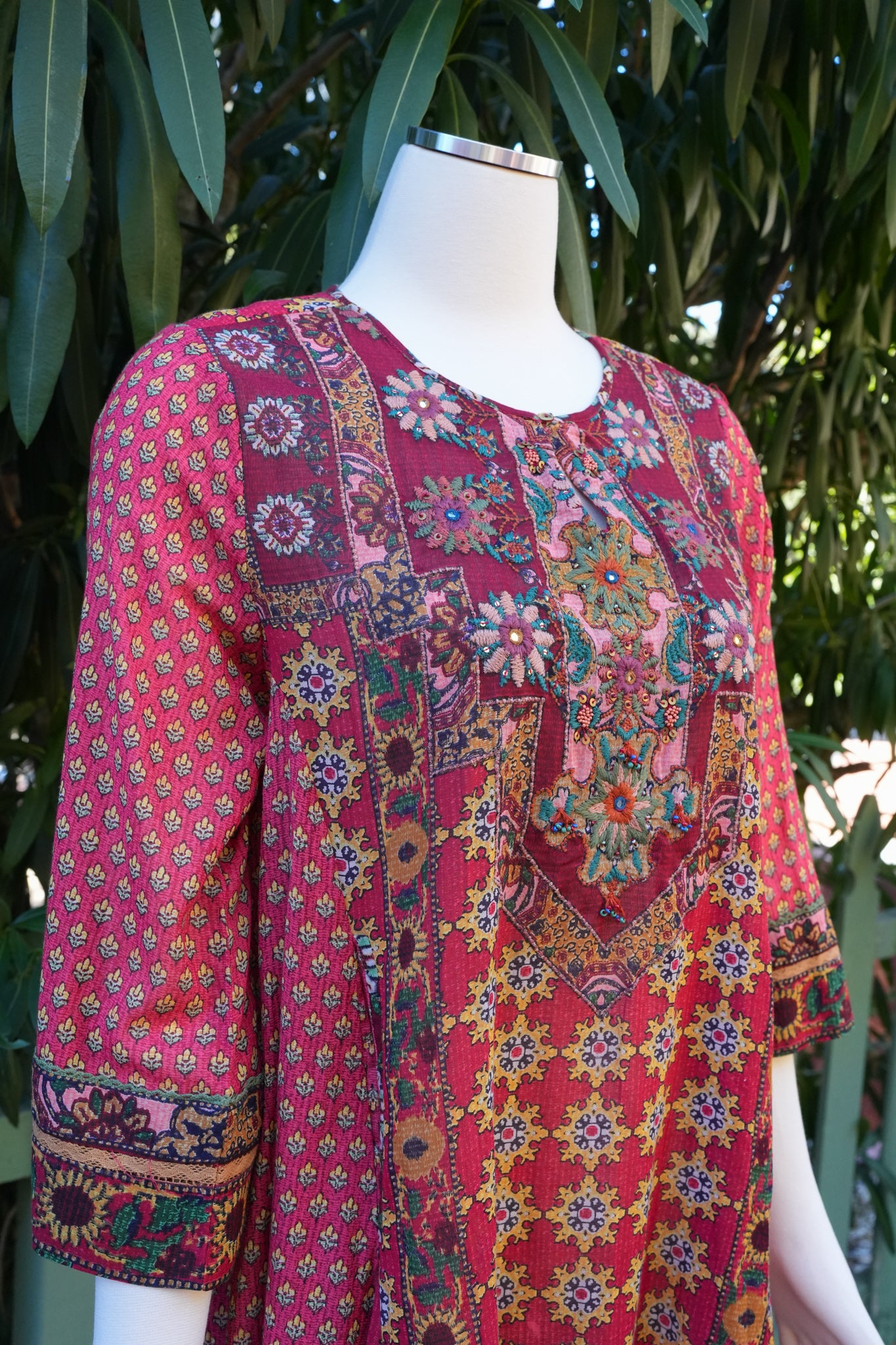 Terracotta Red Printed Kurti