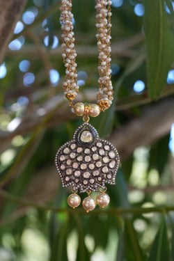 The Vintage Glam Crystal Polki Necklace