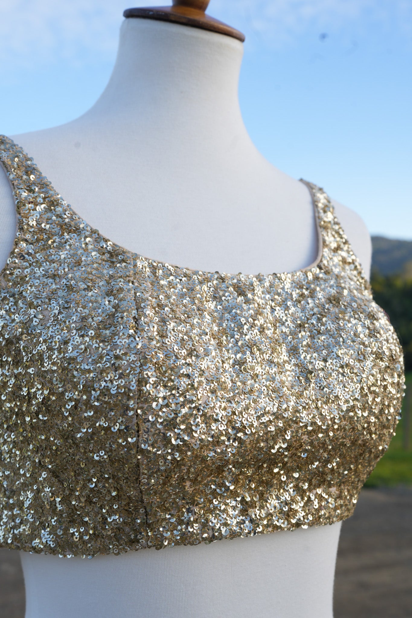 Sleeveless Glitter Blouse