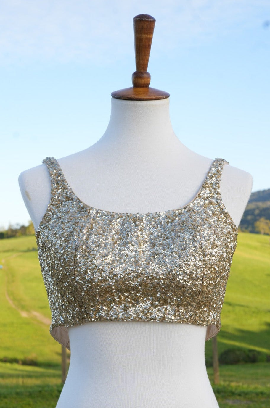 Sleeveless Glitter Blouse