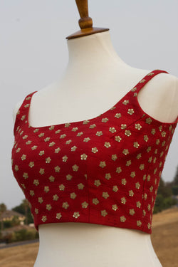 Silk Red Deep Neck Gota Blouse, Size: 32 at Rs 250/piece in Ghaziabad