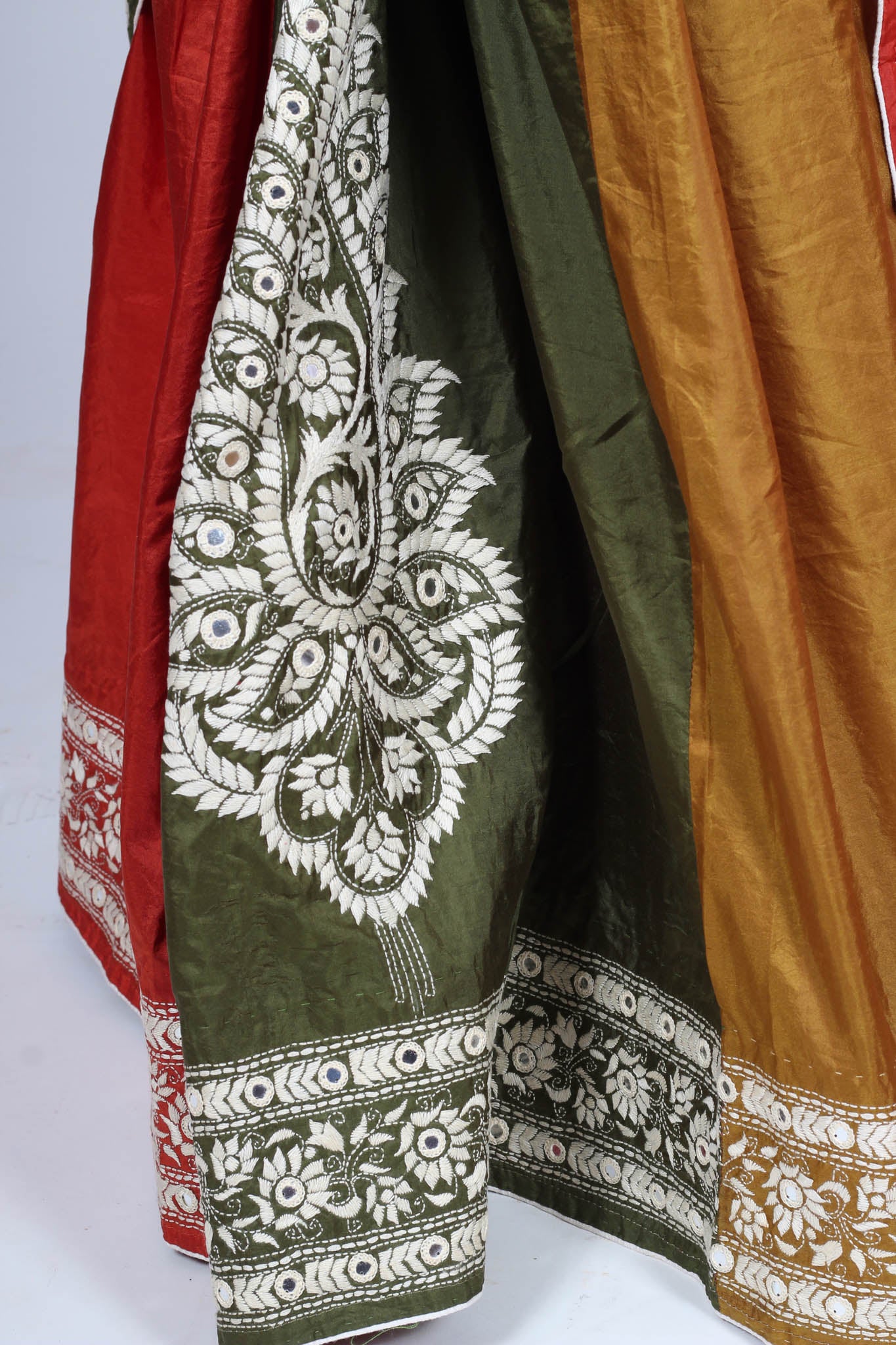 Kantha Saree Embroidered on Bangalore Silk