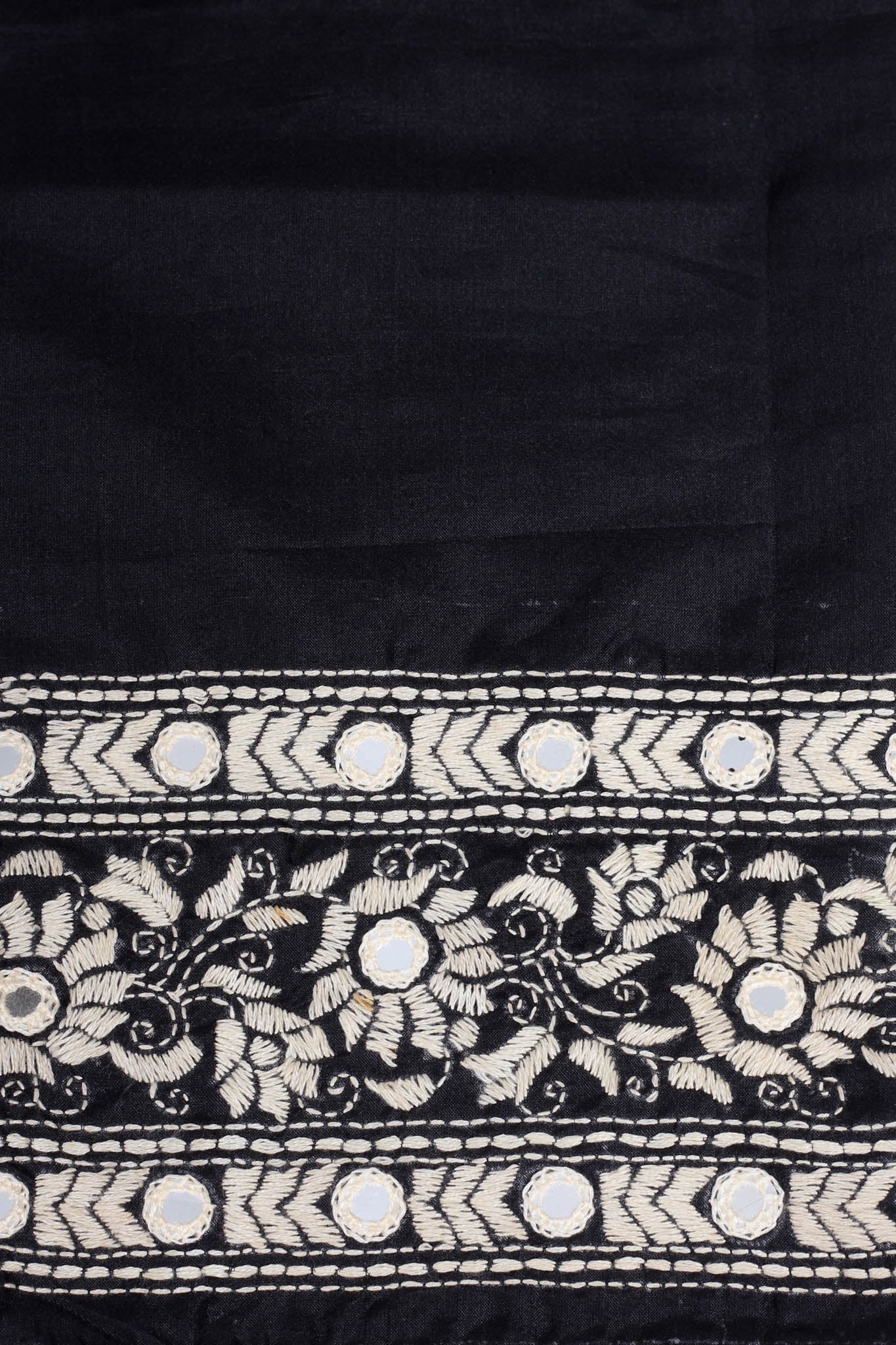 Kantha Saree Embroidered on Bangalore Silk