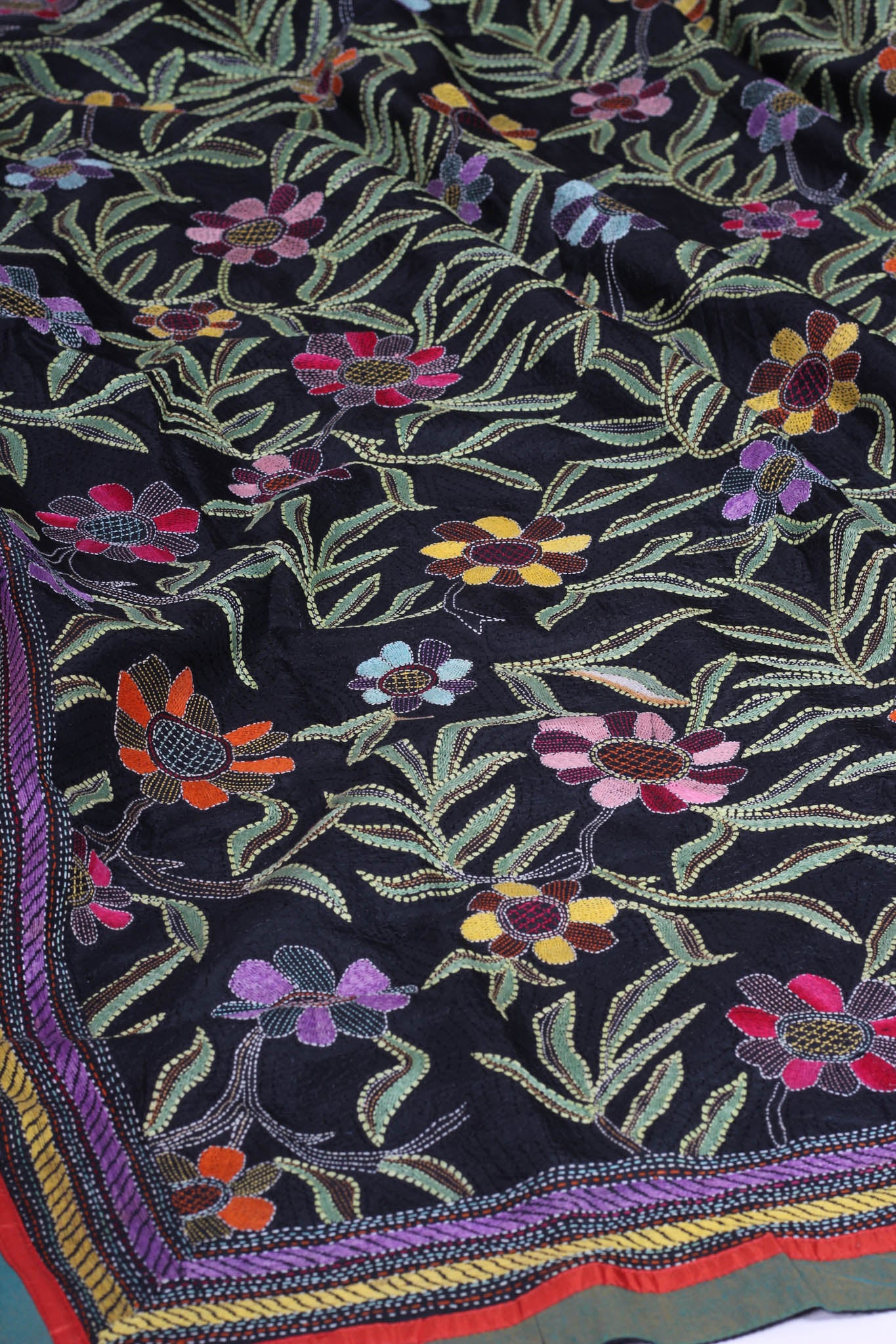 Half and Half Kantha Saree