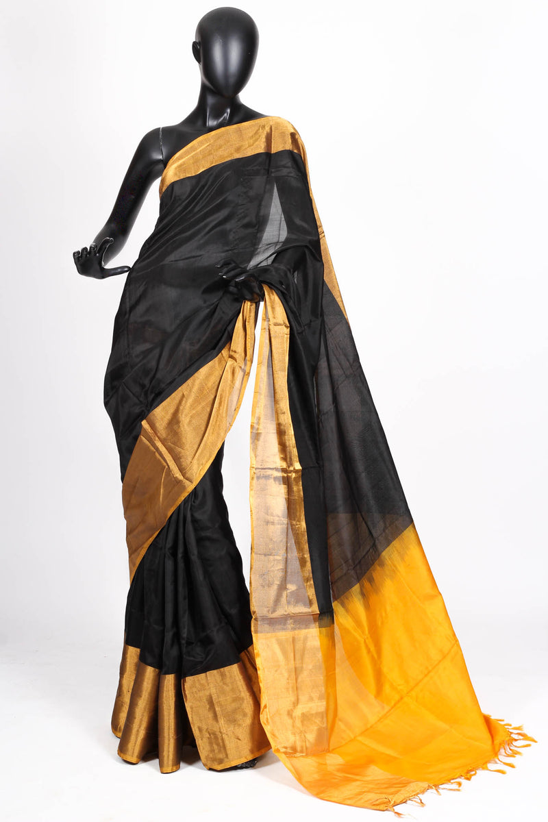 Black uppada silk saree