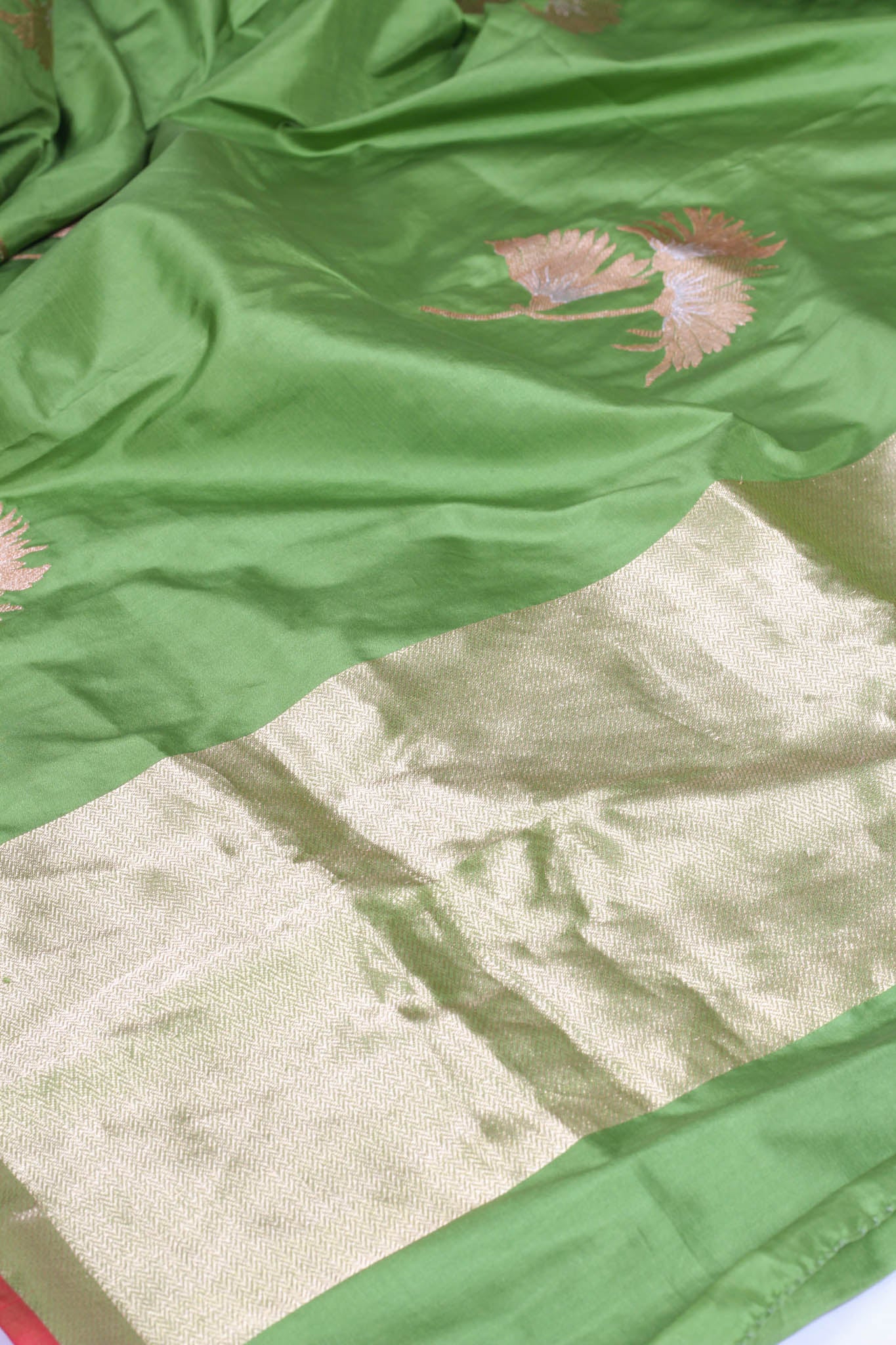 Green Katan Silk Benarasi Saree