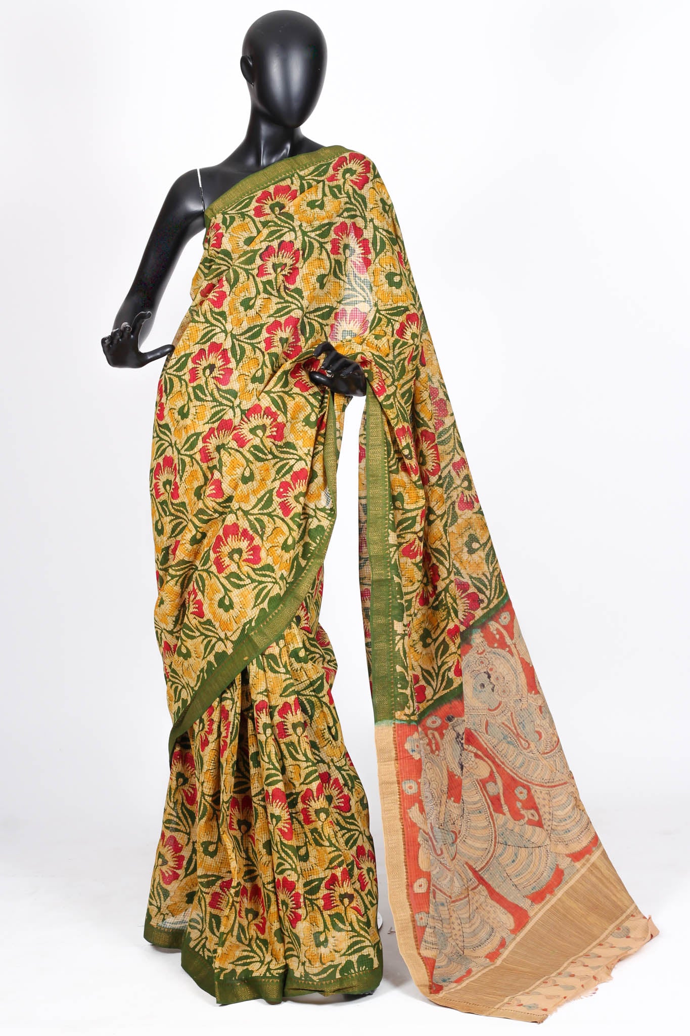 Kalamkari cotton saree