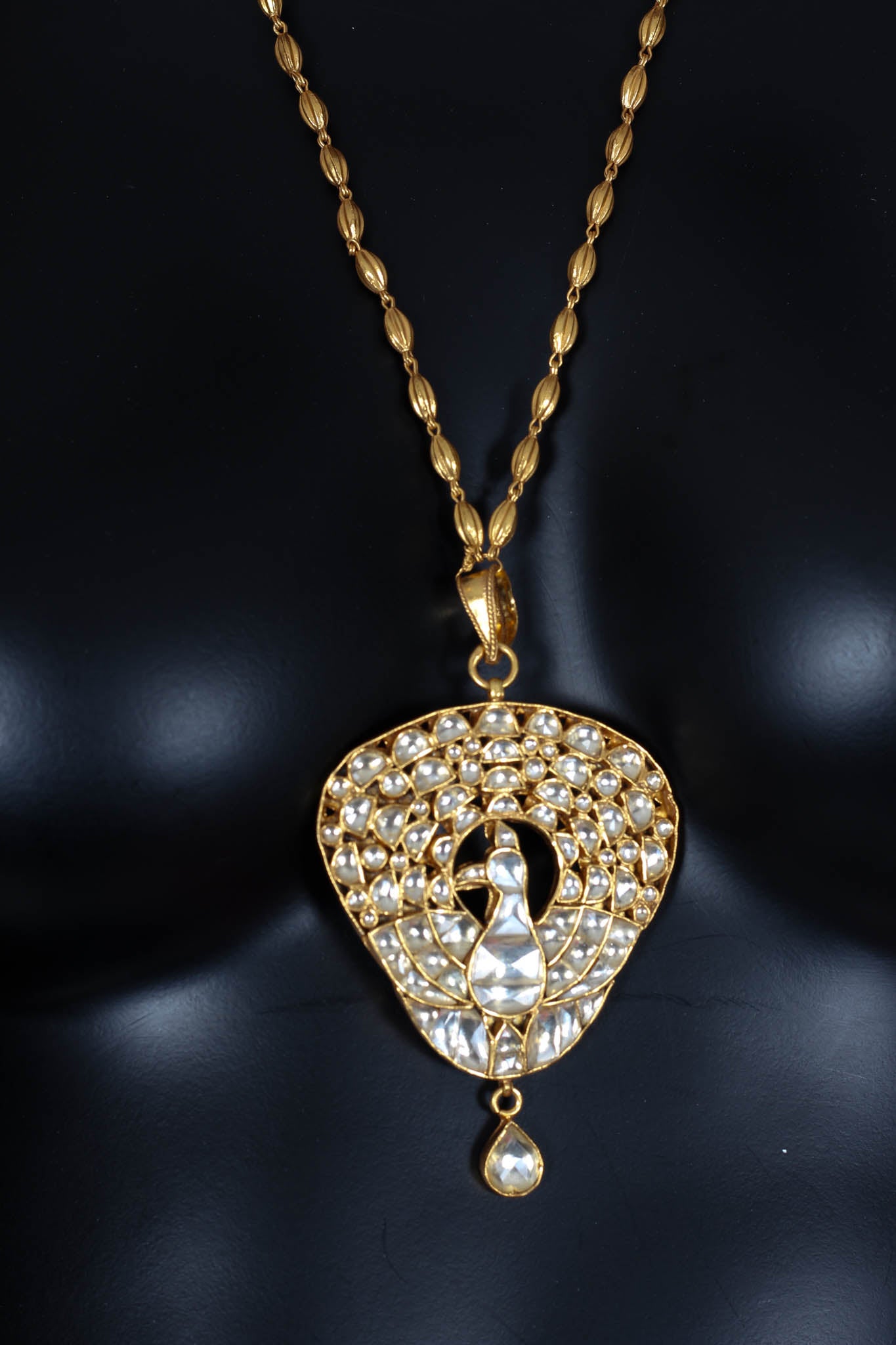 Silver Gold Plated Amrapali Peacock Necklace Set