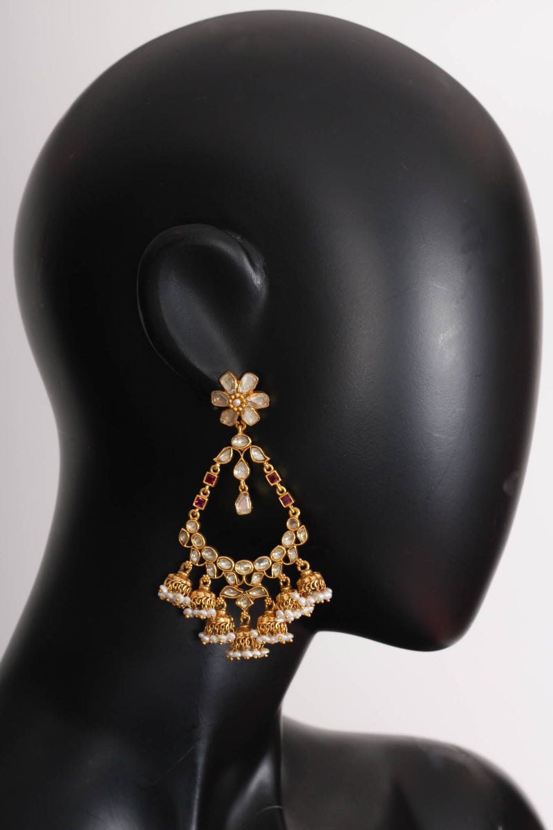 SIlver Gold Plated Amrapali Earrings