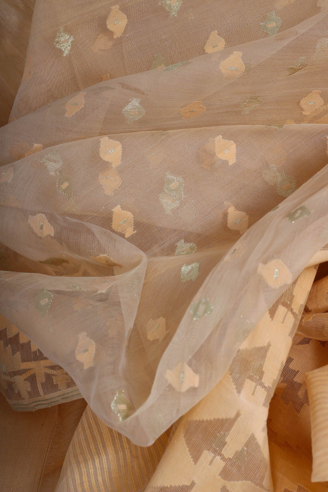 Beige Heirloom Jamdani saree