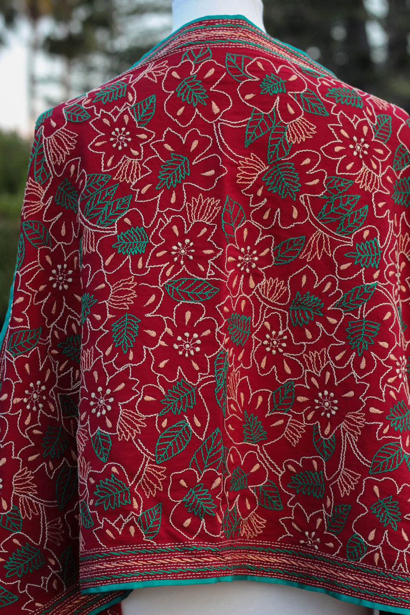 The Gypsy Flower Kantha scarf