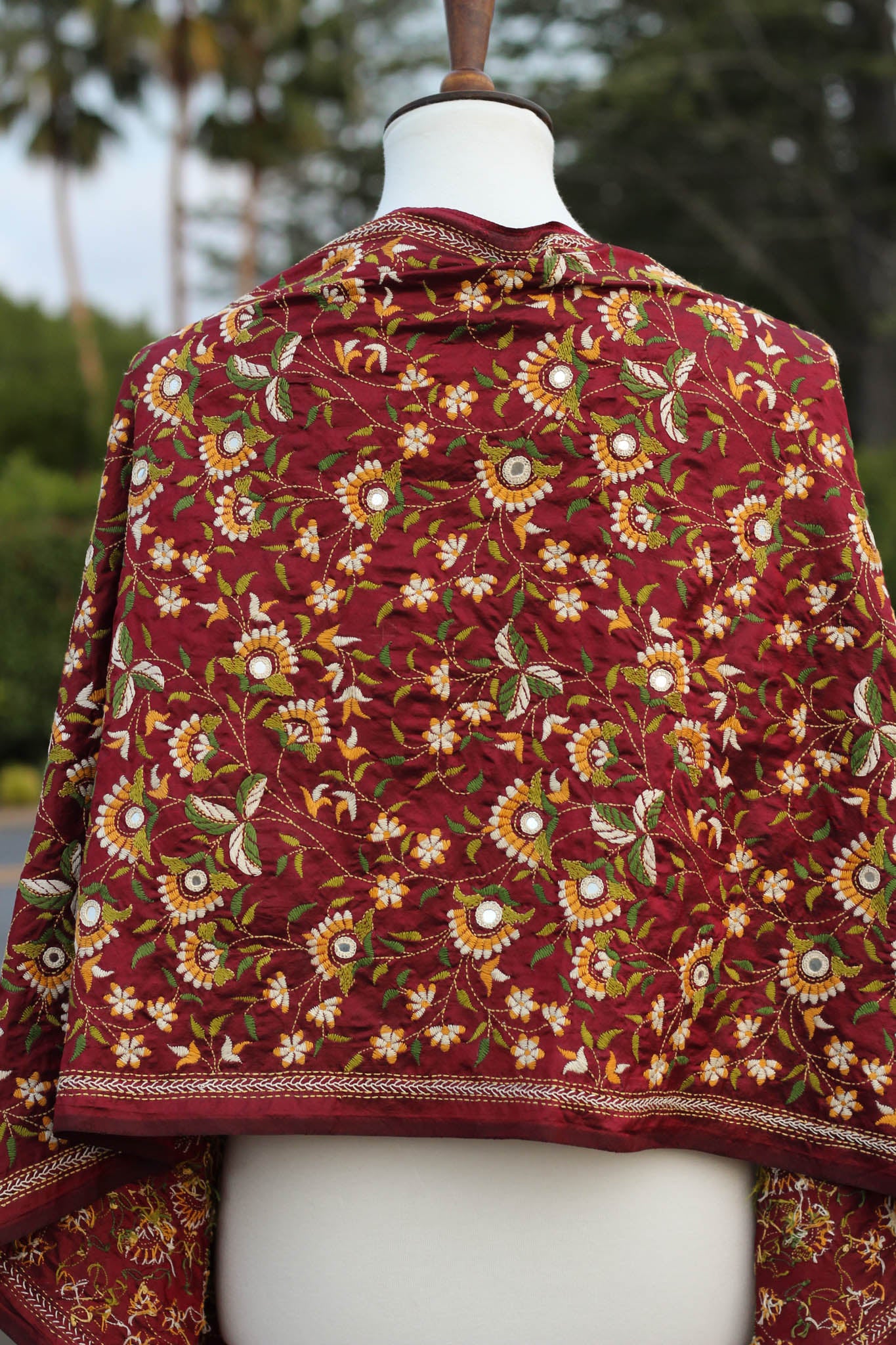 Hand embroidered Kantha stole