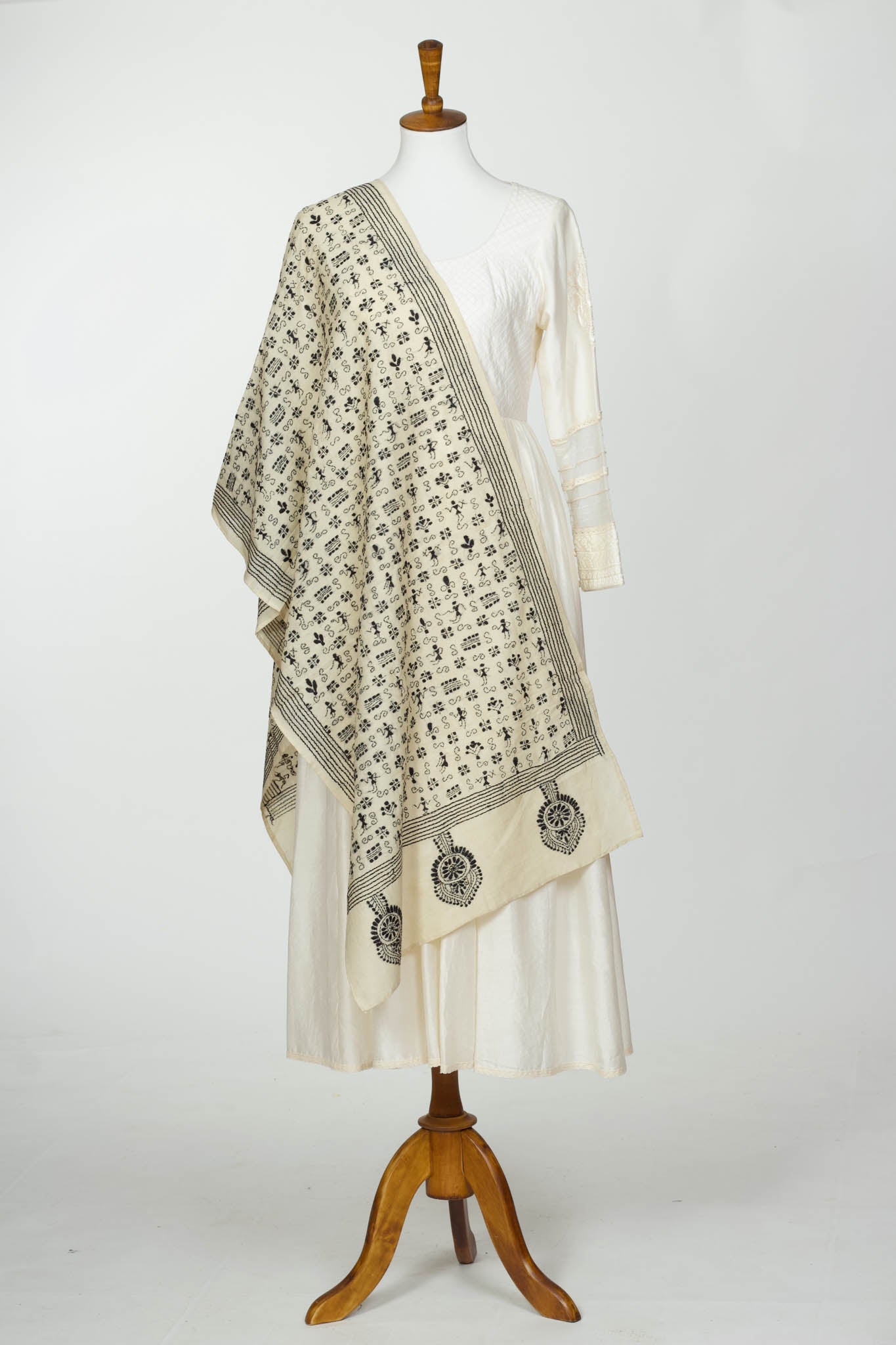 Off-White Kantha Stole