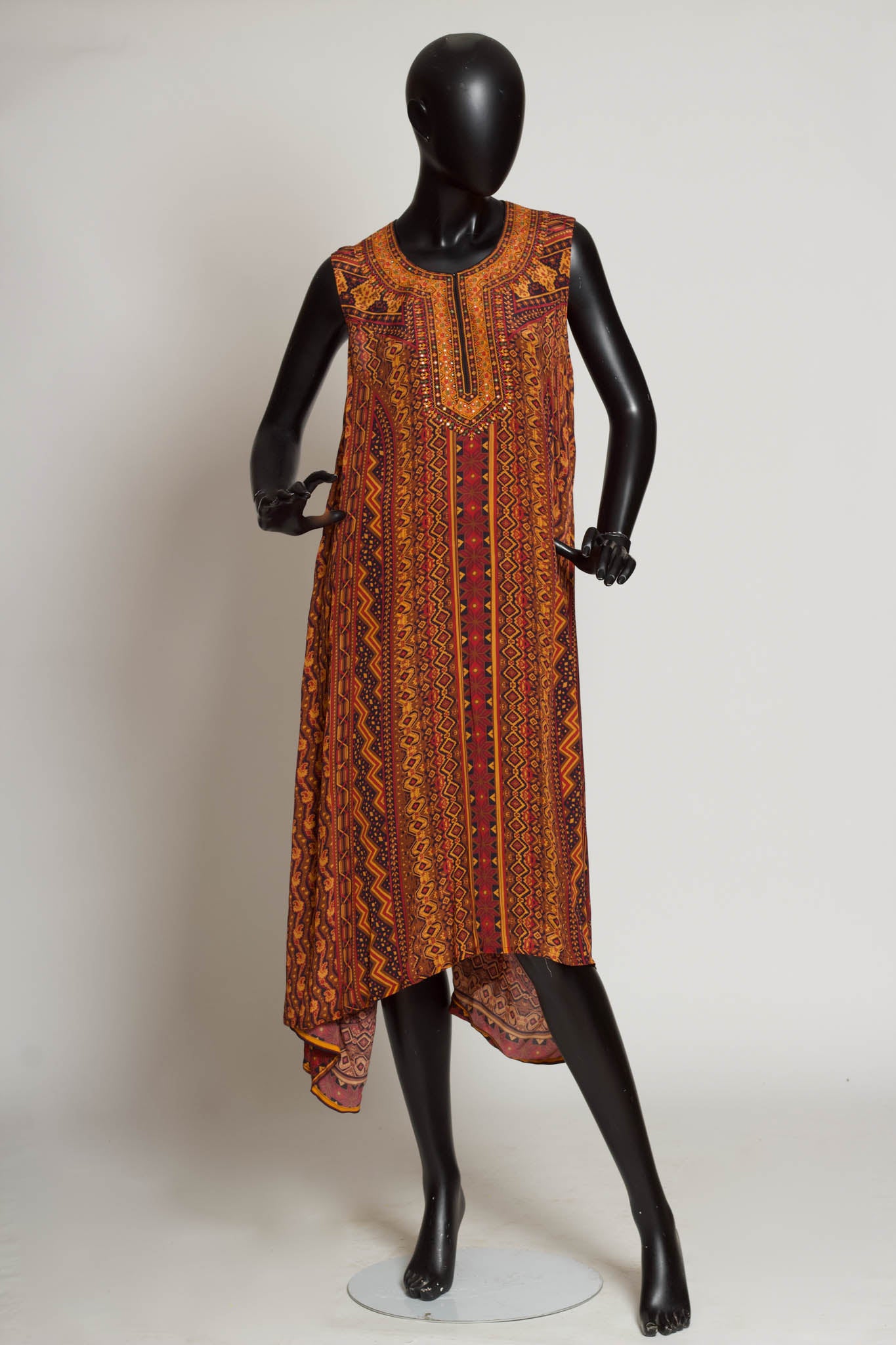 Multicolor Printed Kurta Dress