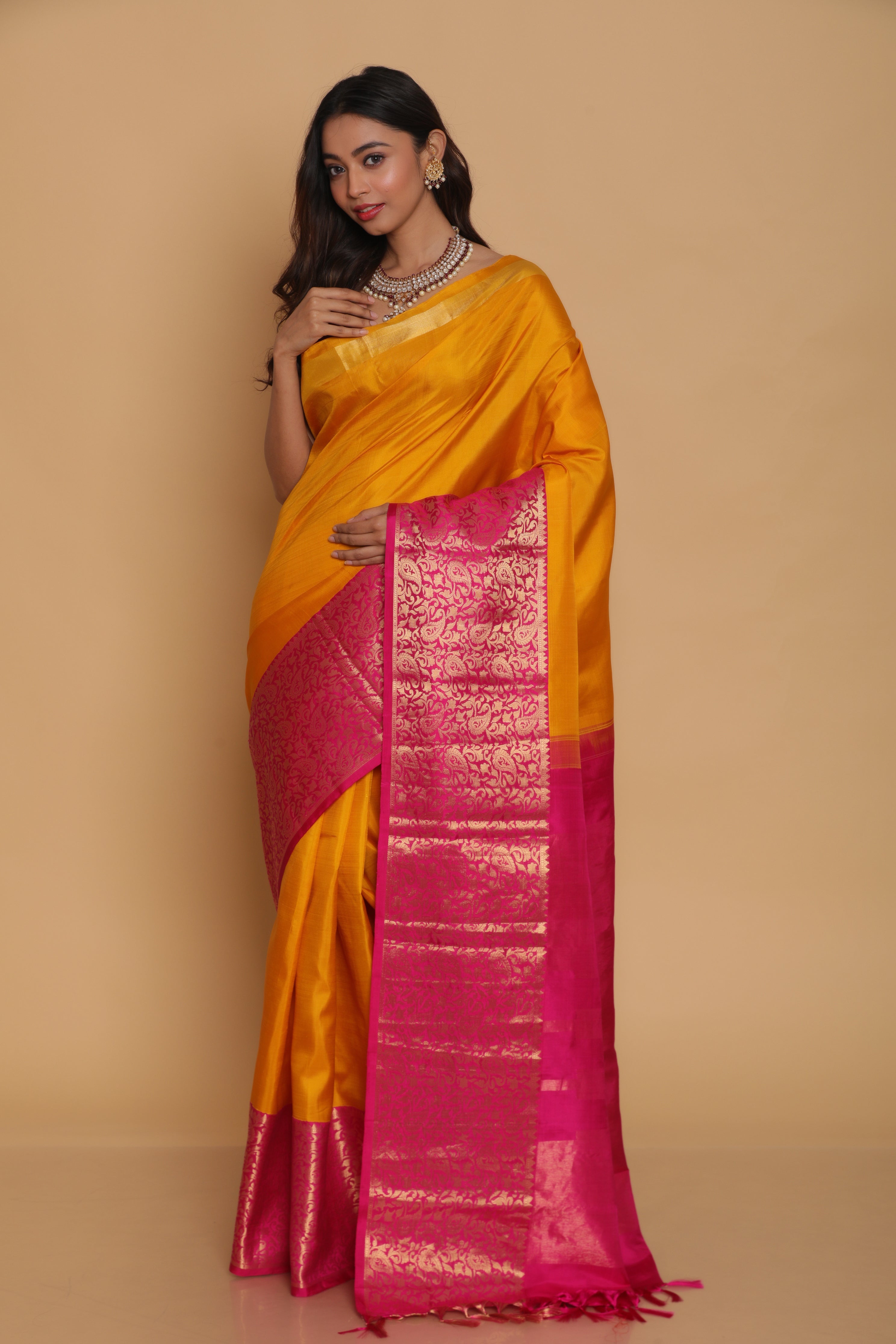 Mango kanjiveram silk saree