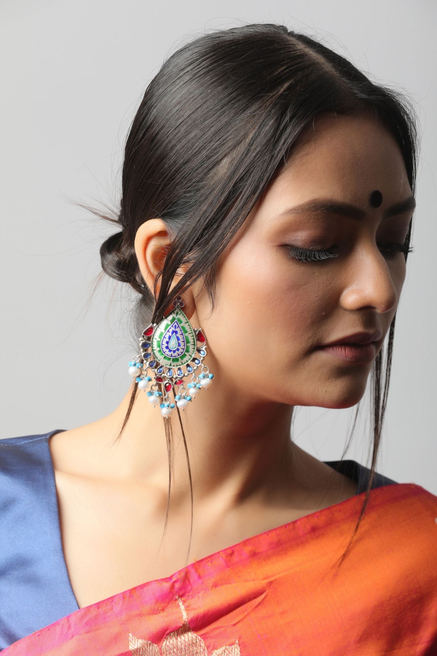 Silver Amrapali Earrings