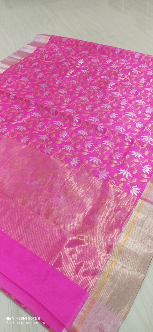 The Pink Chanderi Saree