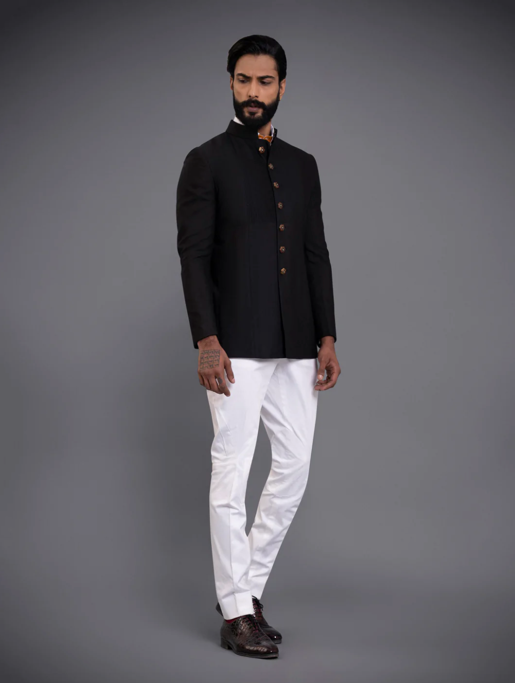 The Pintucked Bandhgala Jacket