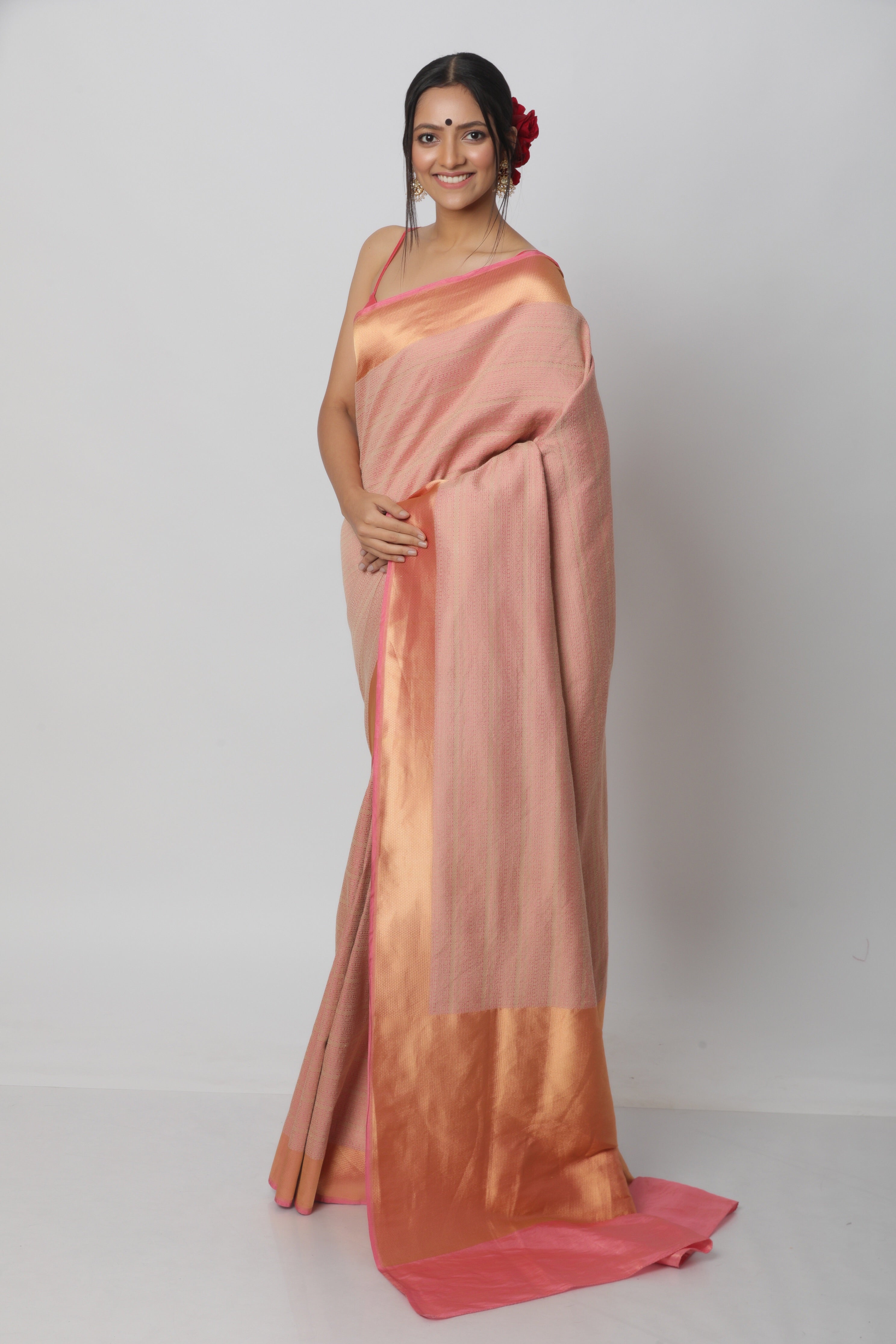 Pink Karwa Benarasi Silk Saree