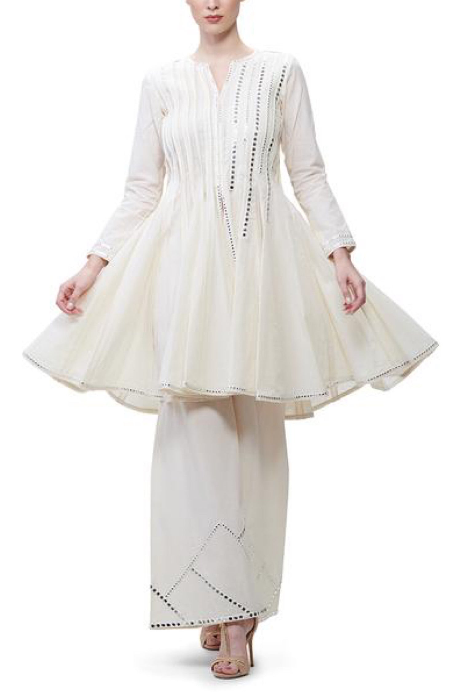 OFFWHITE MULTIKALI KURTA