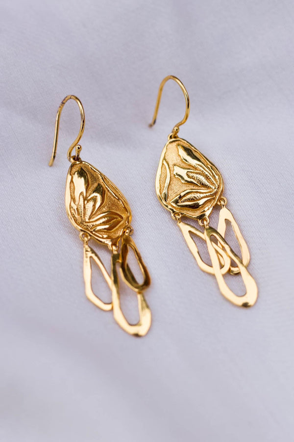 Silver Gold Plated Earrings