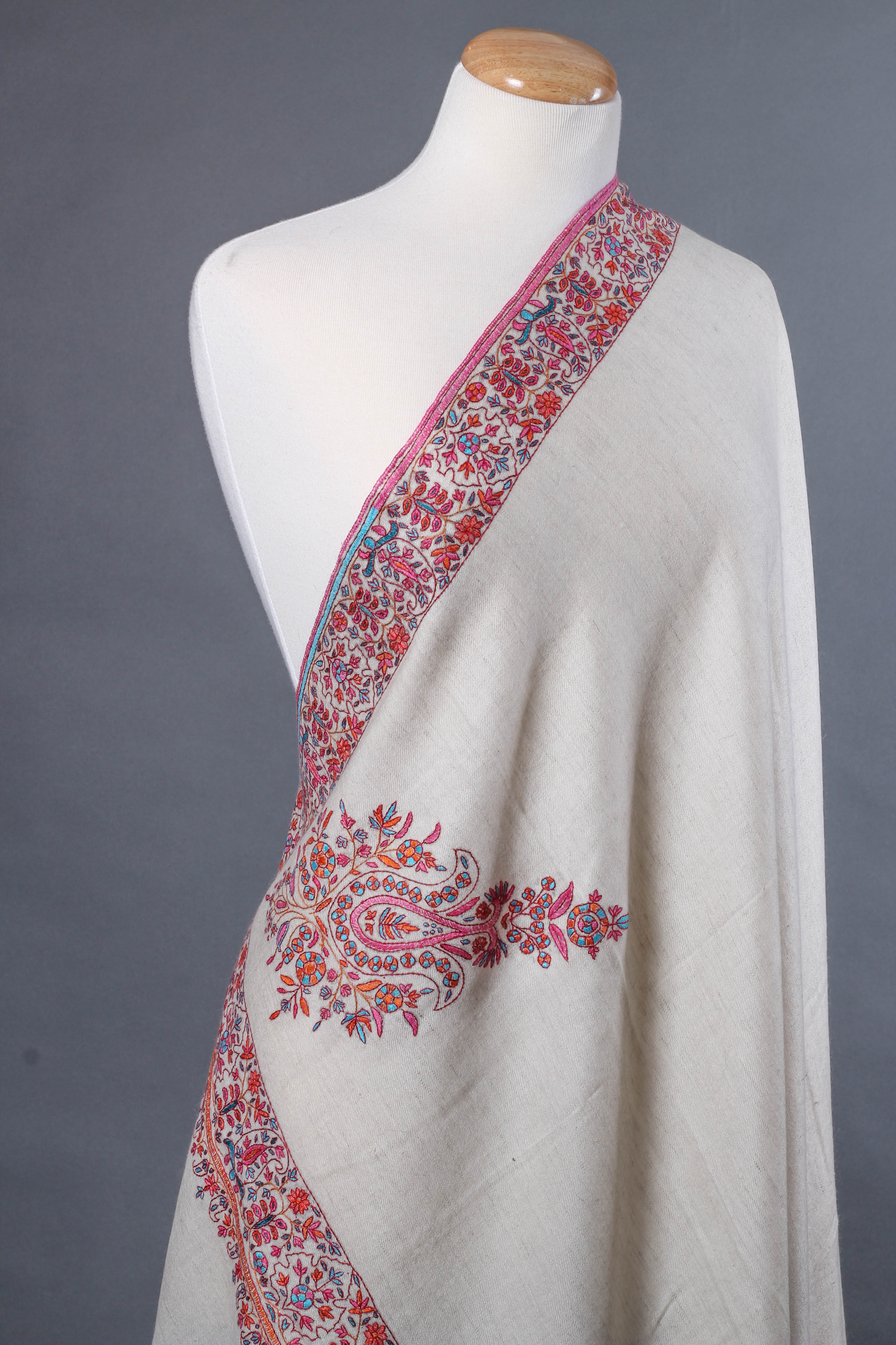 Ivory Pashmina Shawl