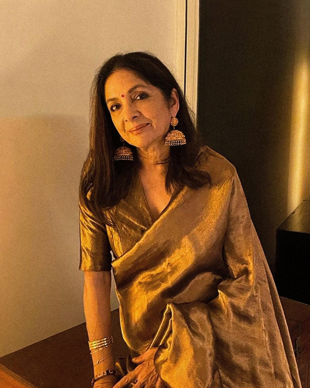 Neena Gupta Tissue Chanderi Saree